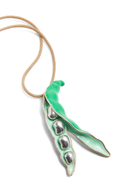 Loewe Fava bean pendant necklace in sterling silver and enamel outlook