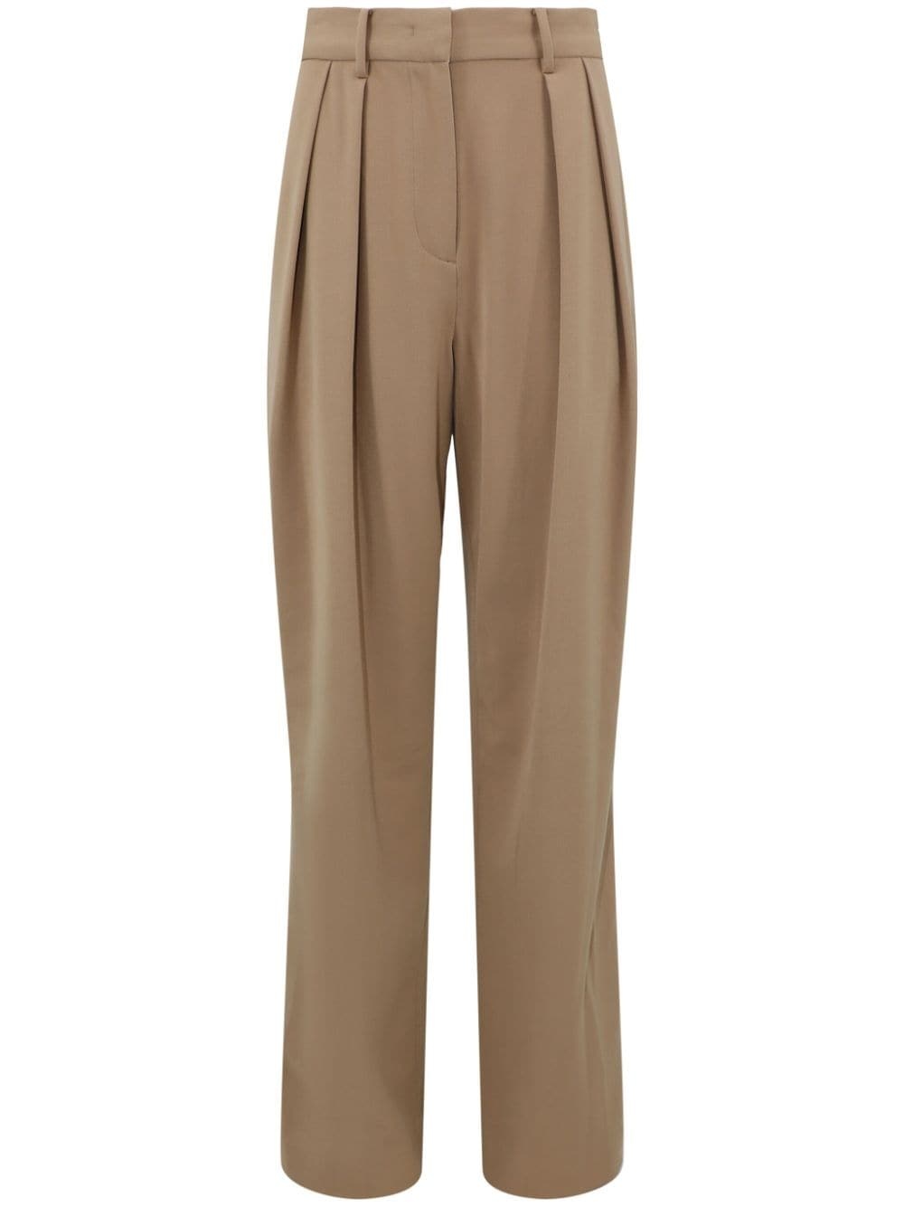 Luisa pleated wide-leg trousers - 1