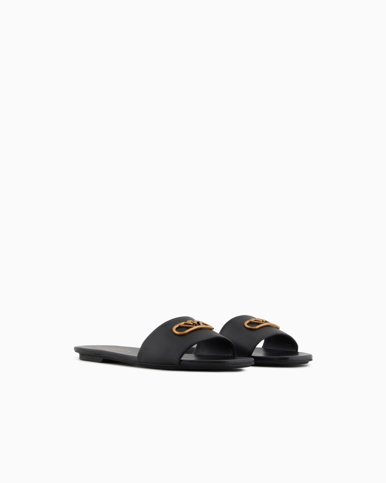NAPPA-LEATHER SANDALS WITH EAGLE PLATE - 2