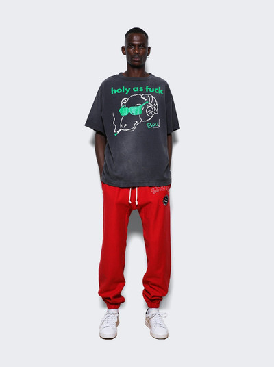 SAINT M×××××× Graphic Sweatpants Red outlook