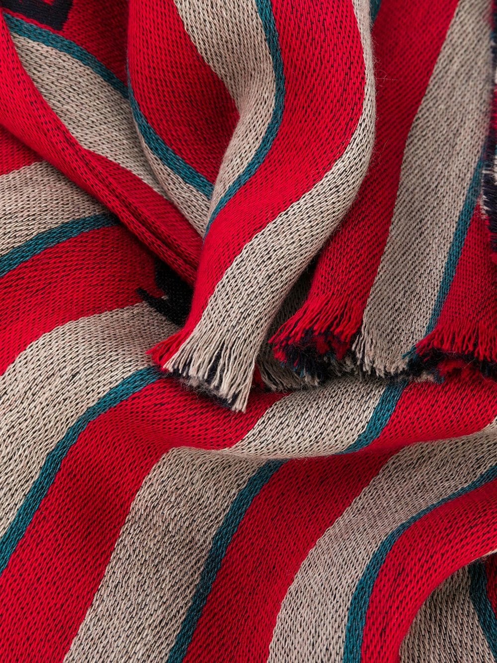 striped wool scarf - 3