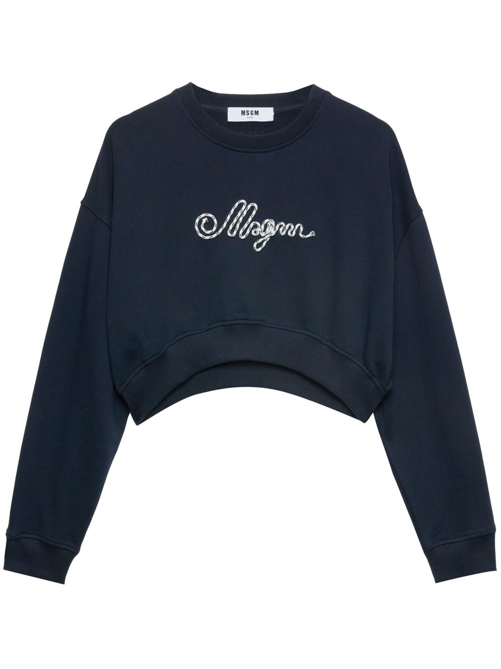 logo-embroidered sweatshirt - 1
