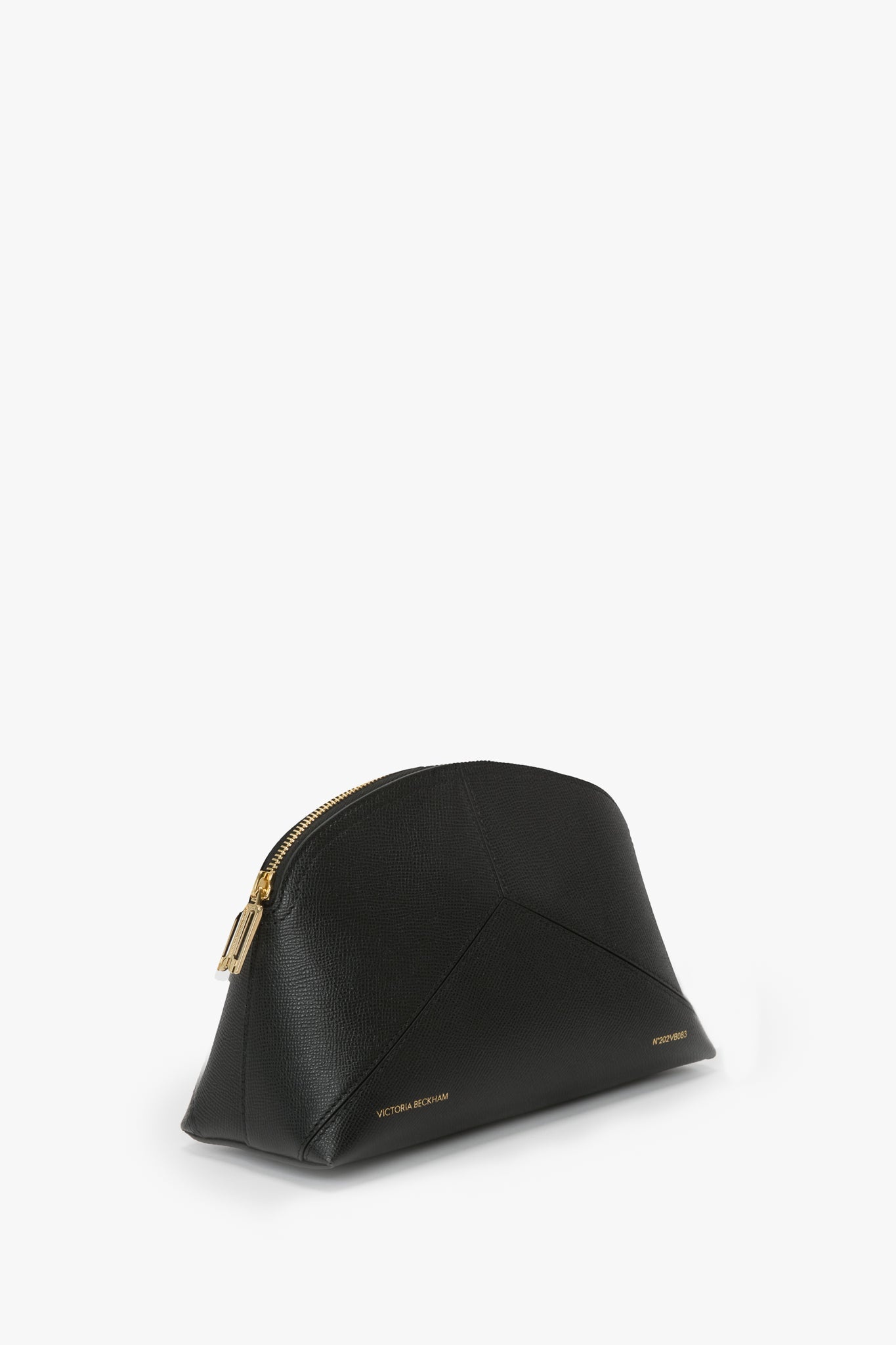 Victoria Large Travel Pouch In Black Grained Leather - 2