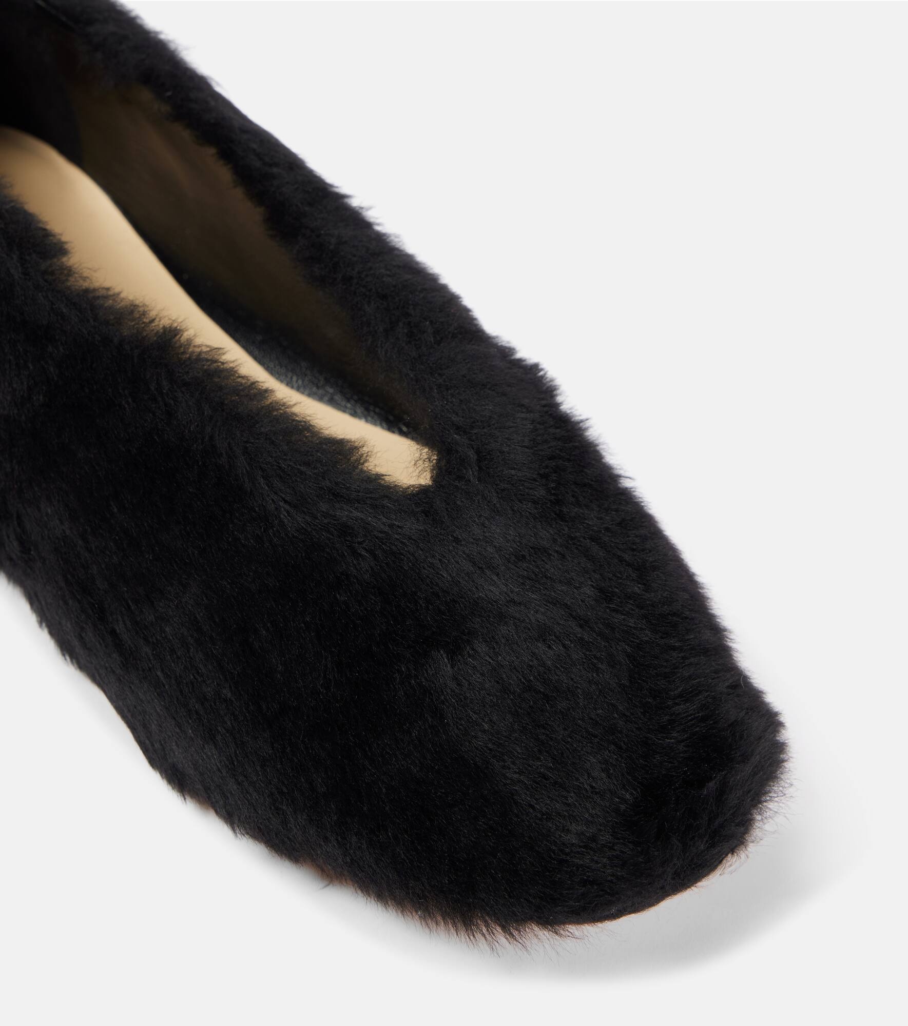 Luna shearling Mary Jane flats - 5