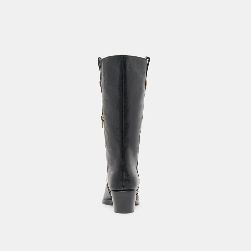 VERN BOOTS BLACK LEATHER 9