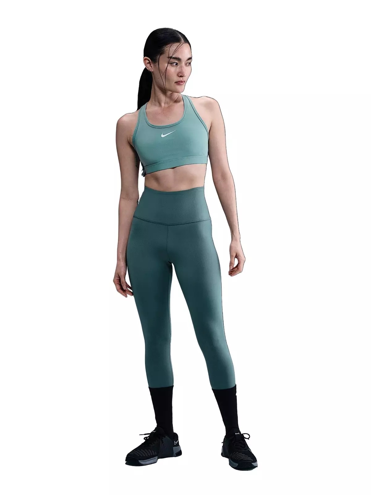 Women's Swoosh Medium Support Padded Sports Bra -Green - 4