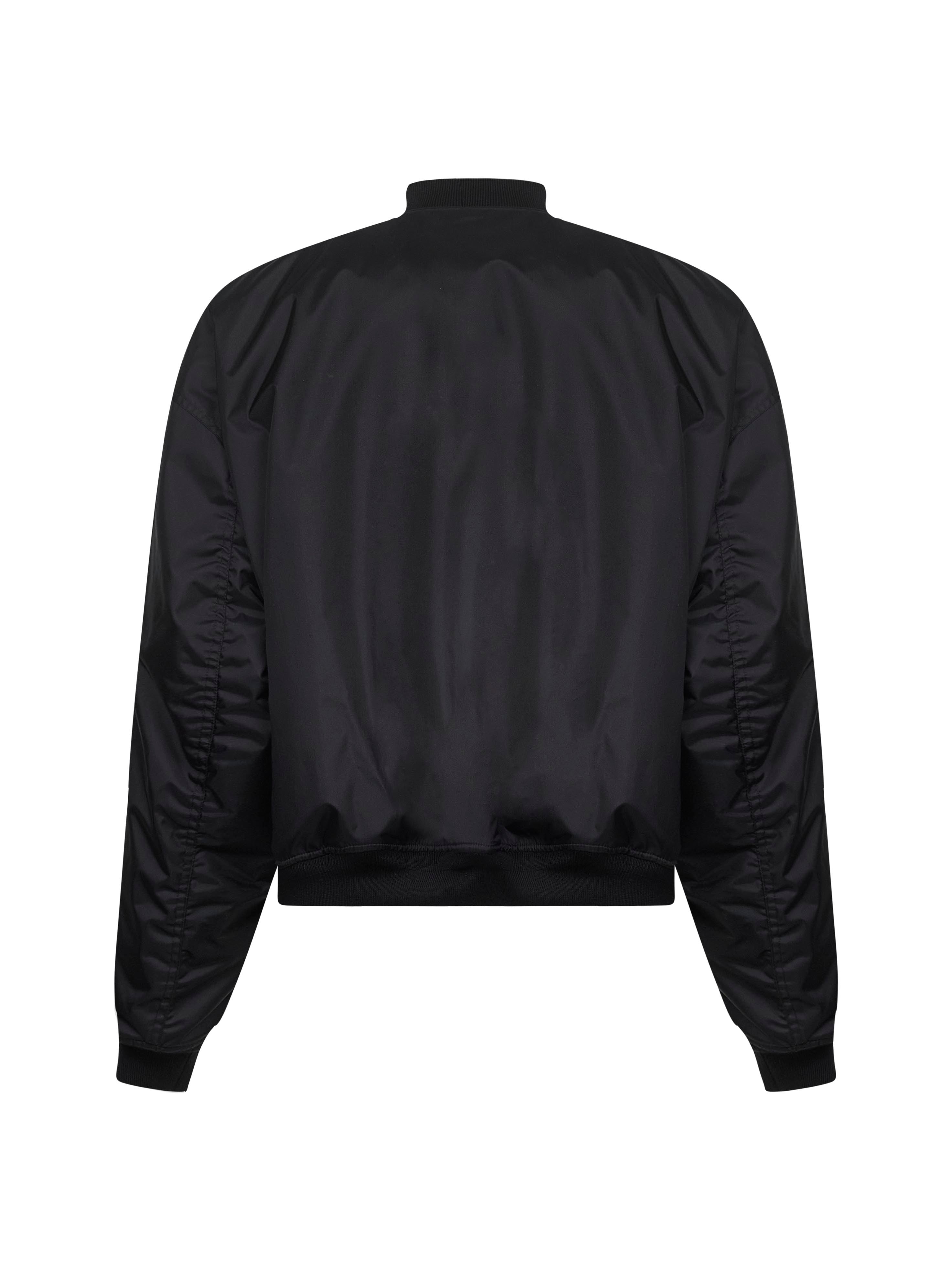 Black polyamide Large Fit Bomber Jacket - 2