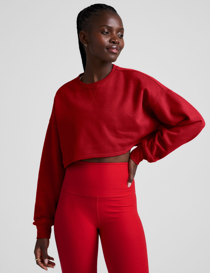 BEYOND YOGA LuxeFleece Cropped Sweatshirt outlook