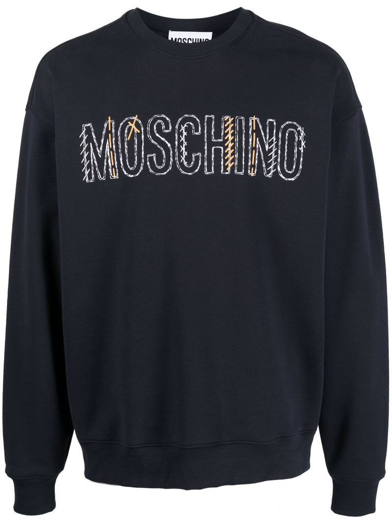 logo-print cotton sweatshirt 1