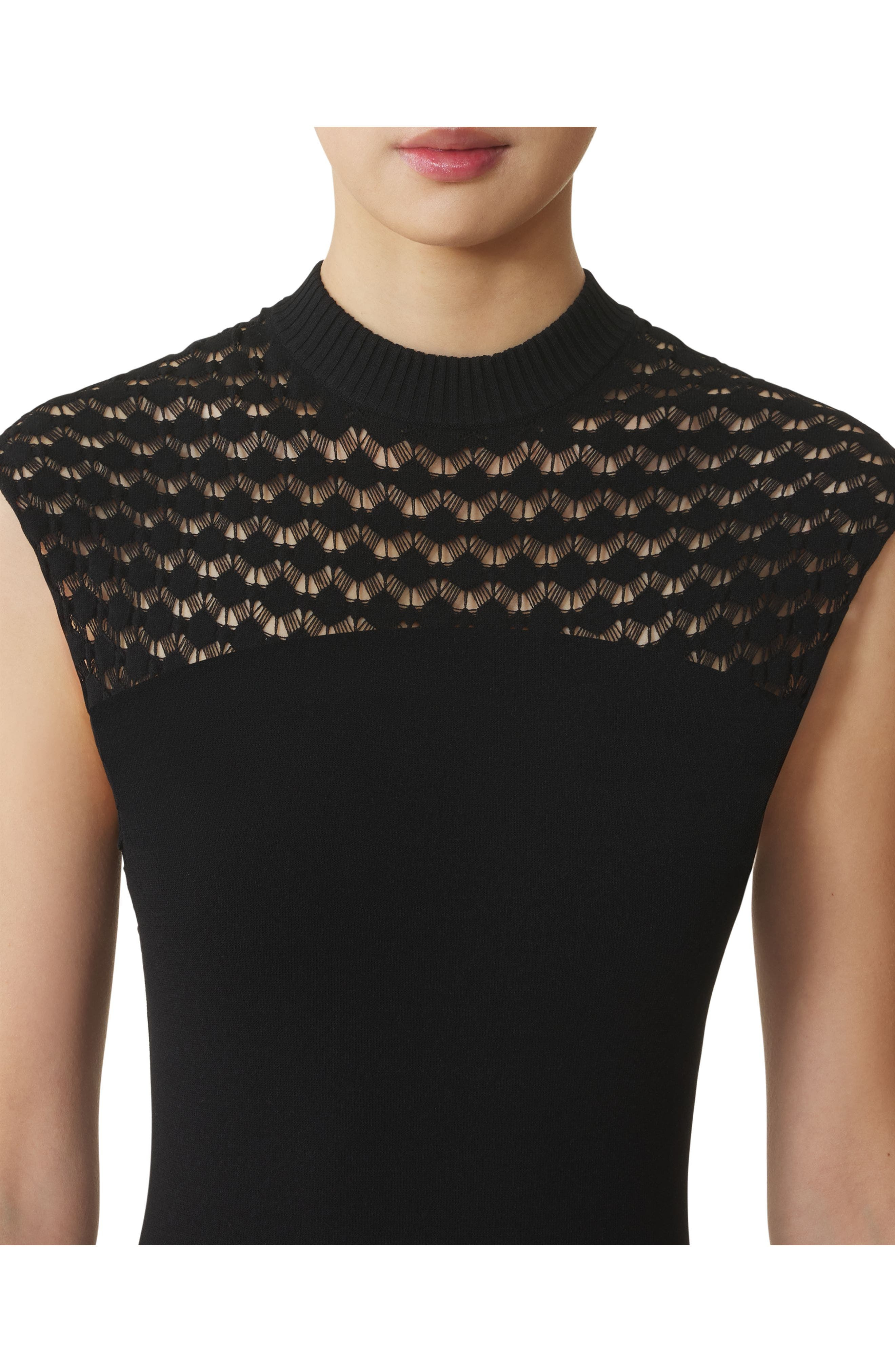 Lanvin Lace Detail Dress In Viscose in Black at Nordstrom - 5