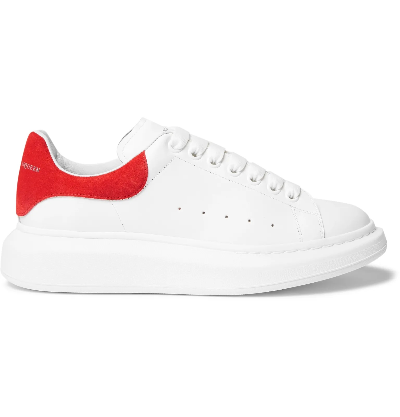 Exaggerated-Sole Leather Sneakers - 15