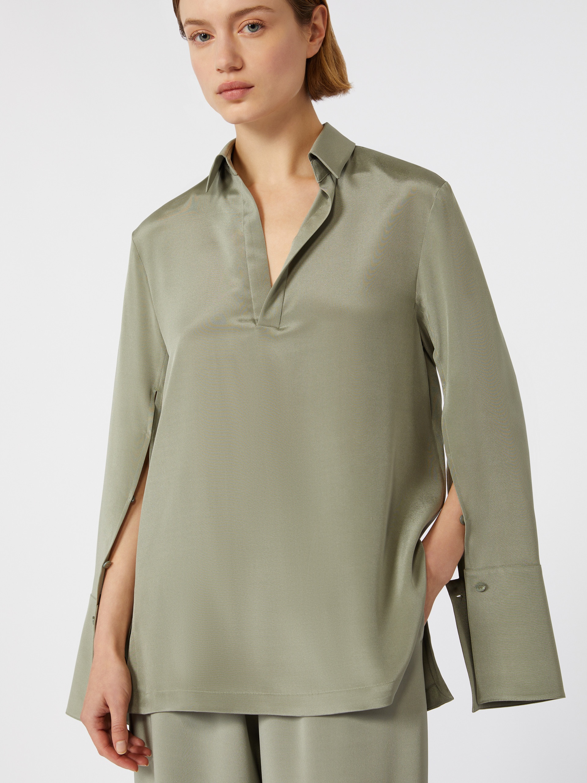 DOVER Stretch silk cady blouse - 5