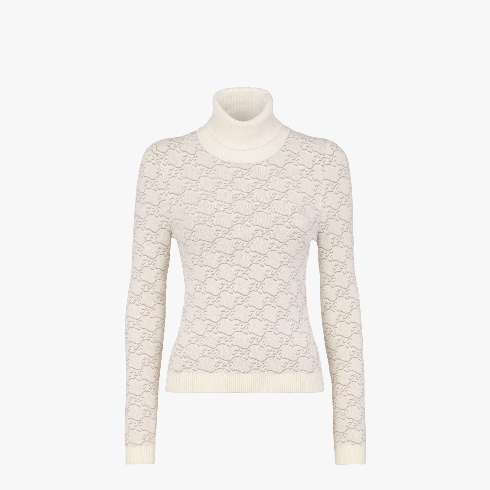 White velvet and viscose sweater - 1