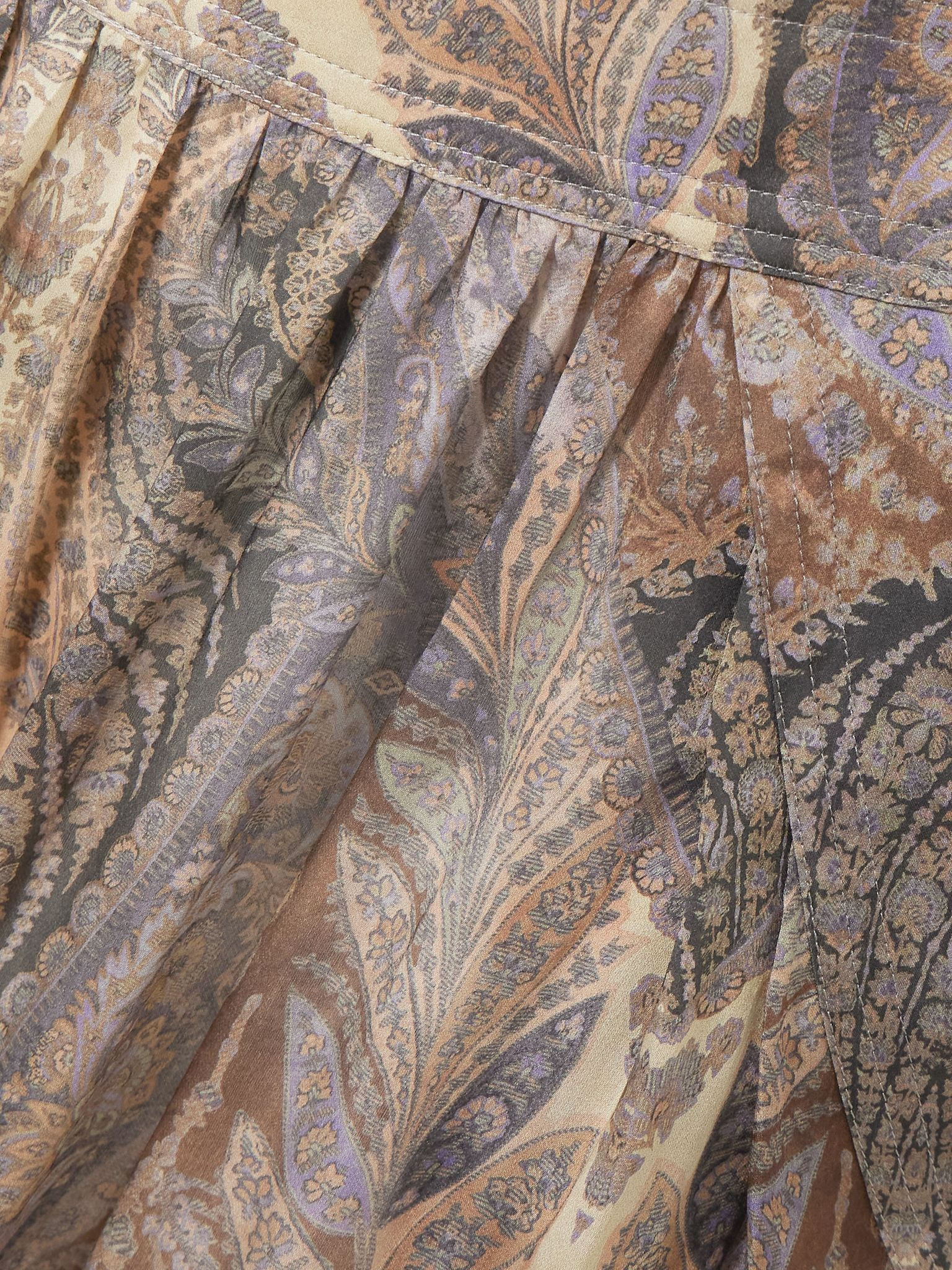 Hypnotic layered  pleated paisley-print silk tapered pants Multi - 5