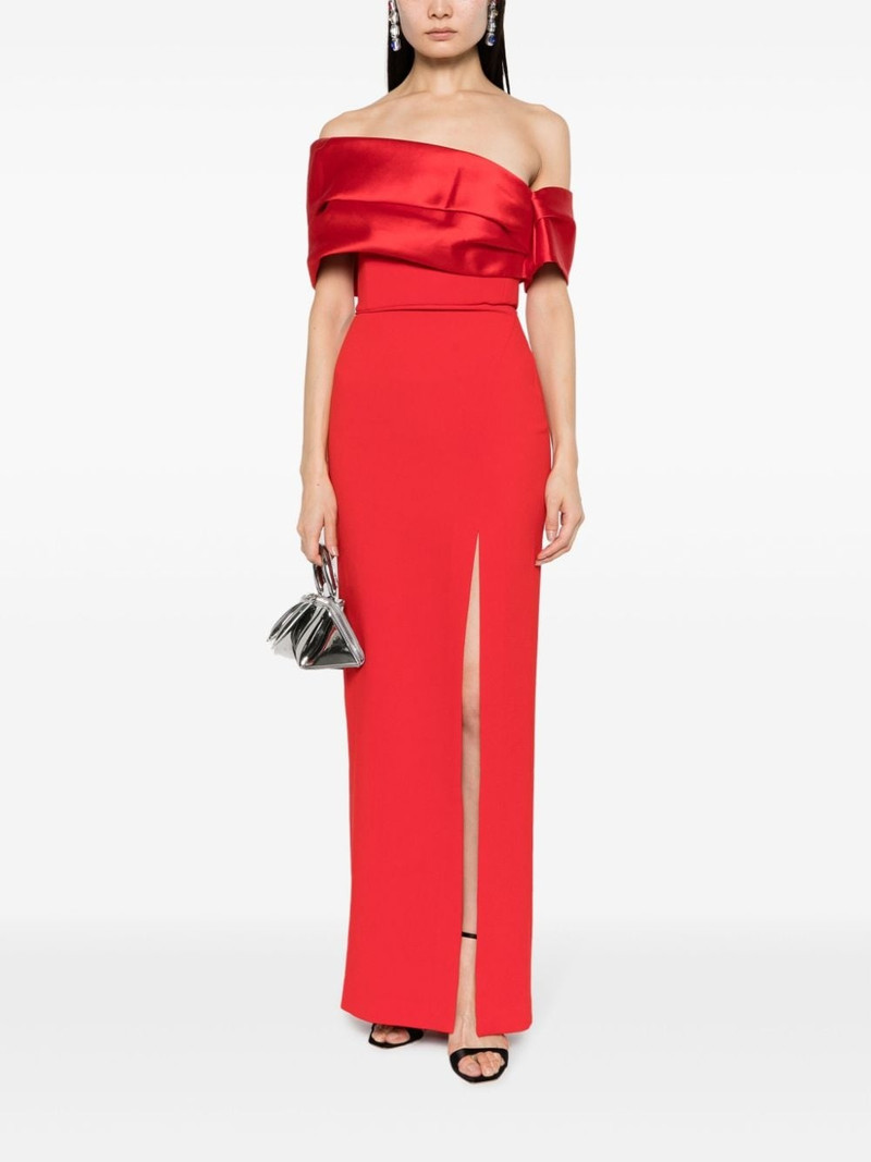 SOLACE LONDON Alexis off-shoulder gown outlook