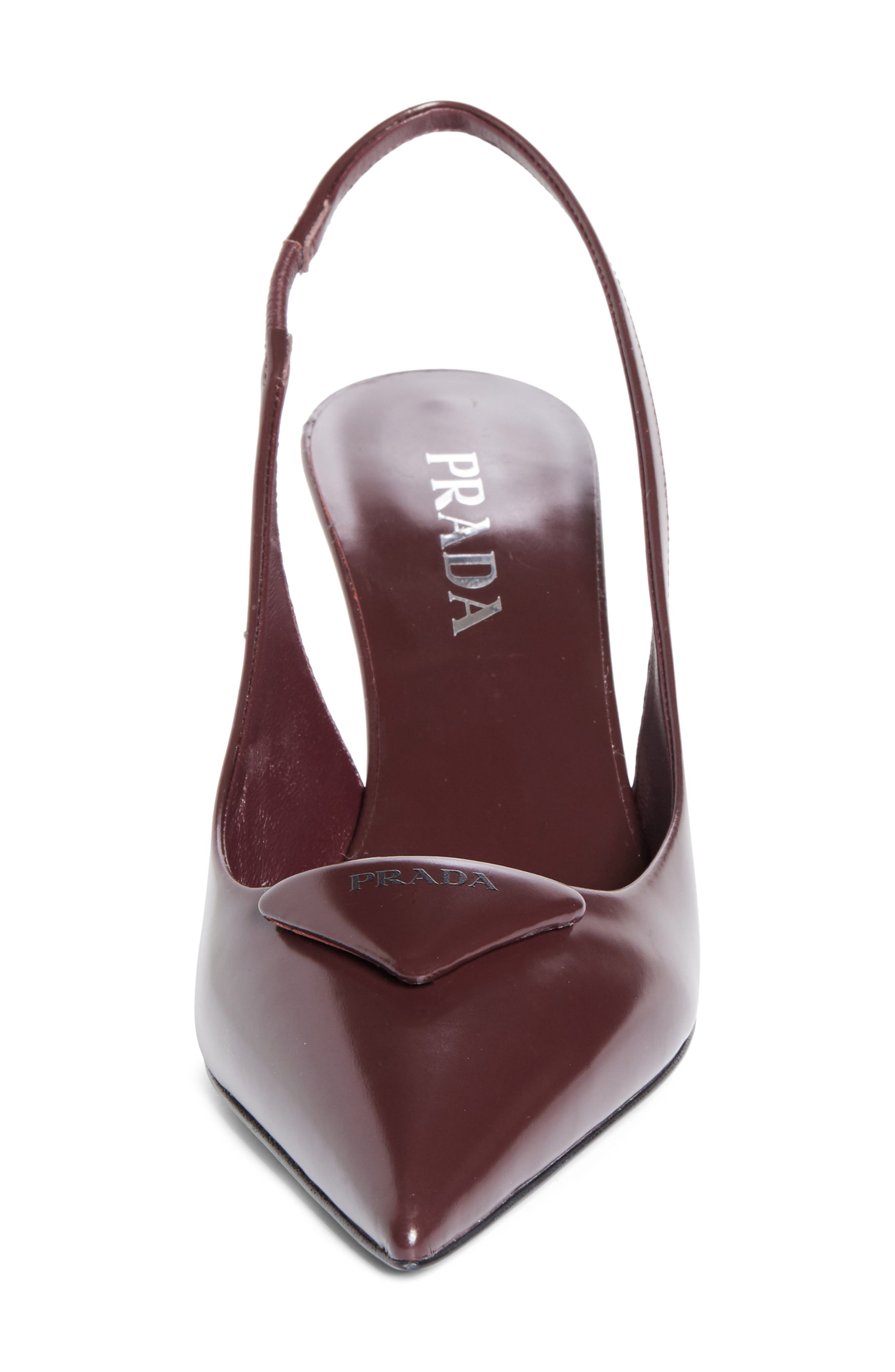 Prada Modellerie Pointed Toe Slingback Pump in Bordeaux at Nordstrom - 4