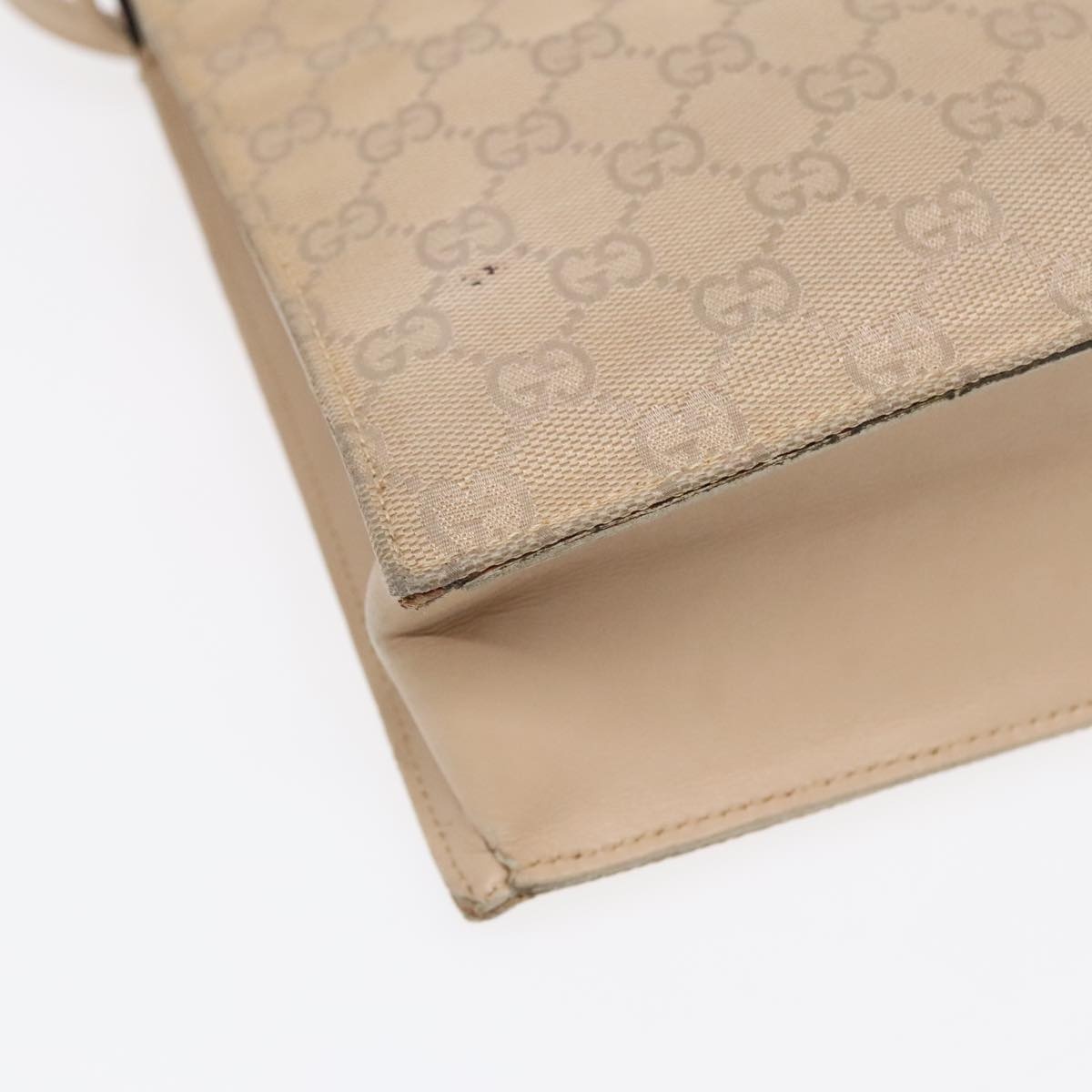 GUCCI GG Canvas Tote Bag Beige Silver 002 002 - 15