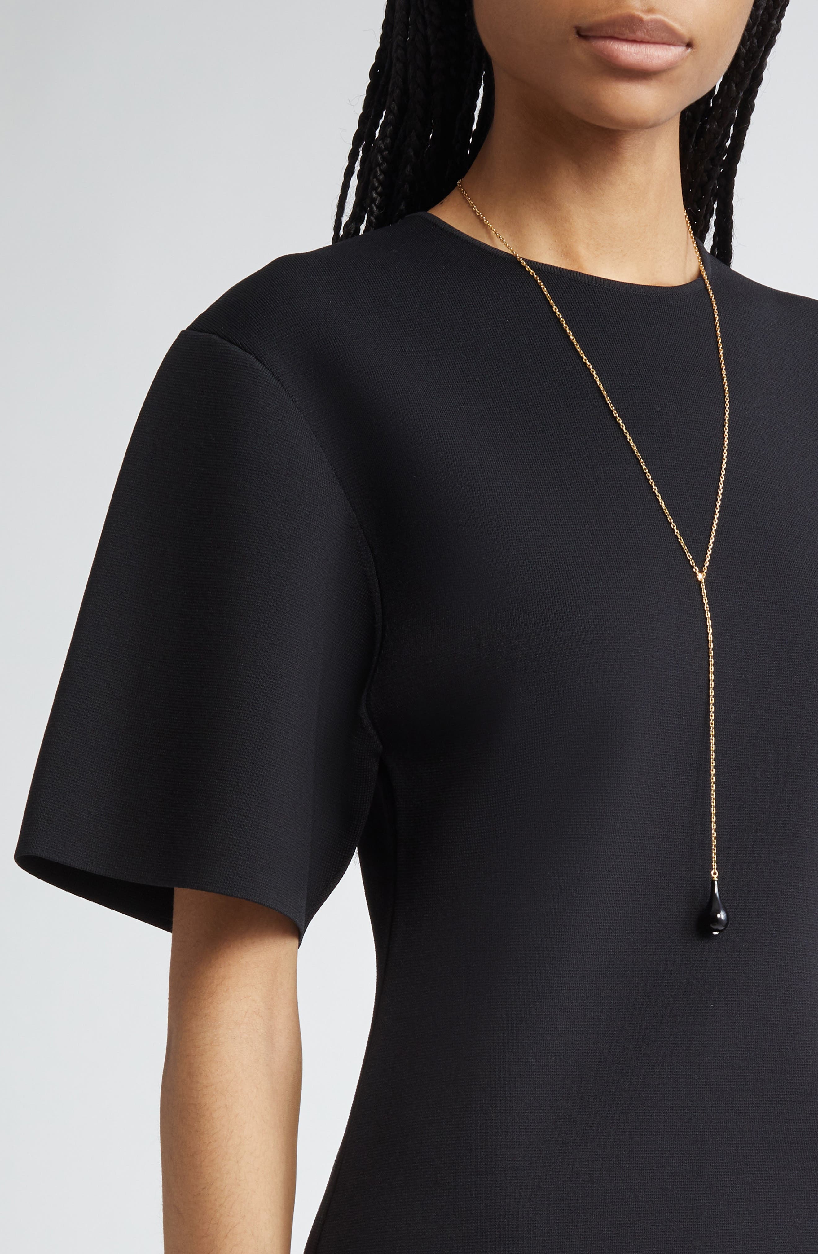TOTEME Compact Jersey T-Shirt Dress in Black at Nordstrom - 4