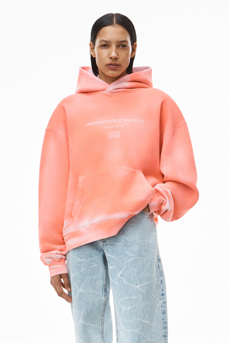 Alexander Wang GARMENT DYED HOODIE IN TERRY outlook