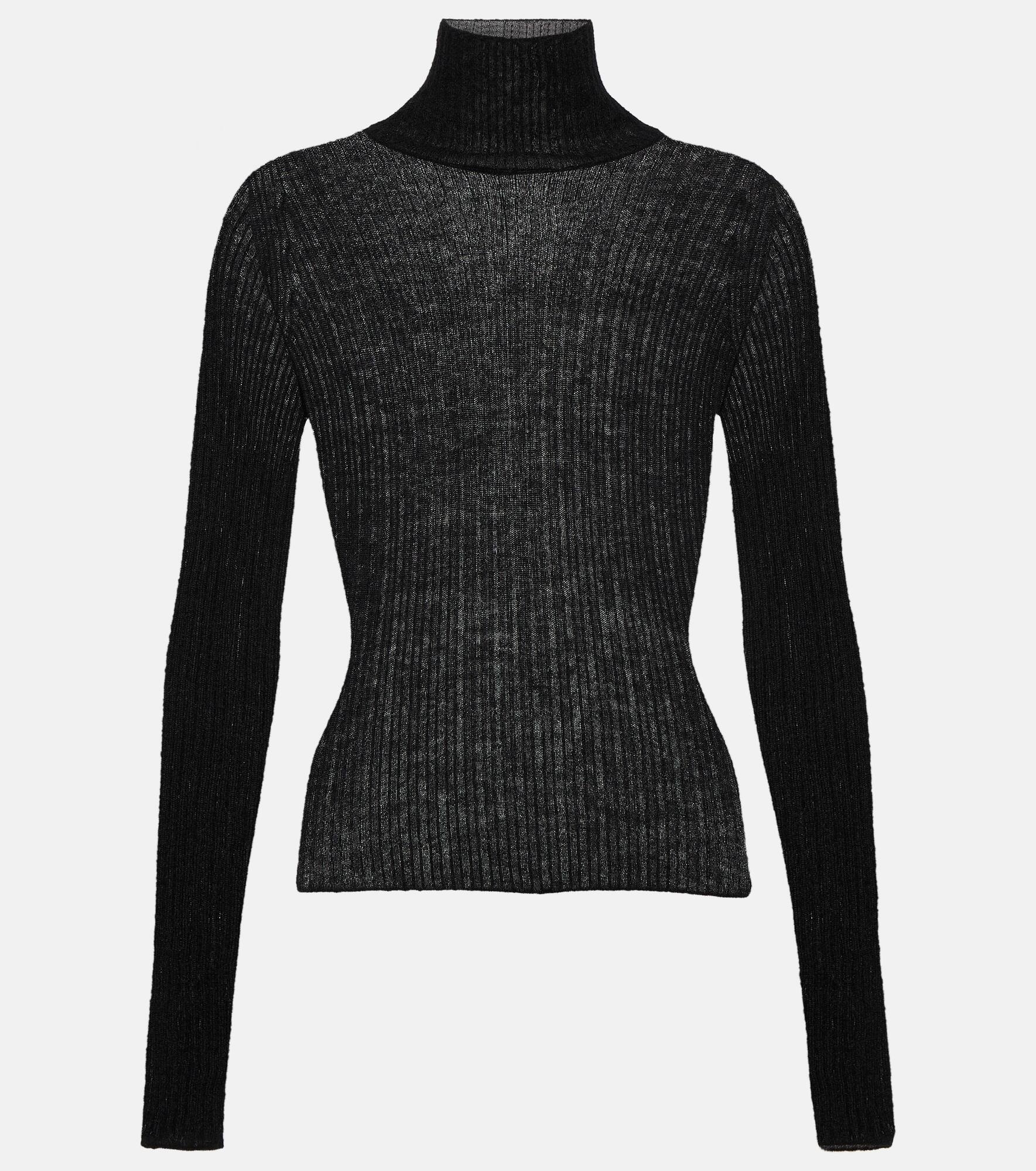 Wool-blend turtleneck sweater - 1