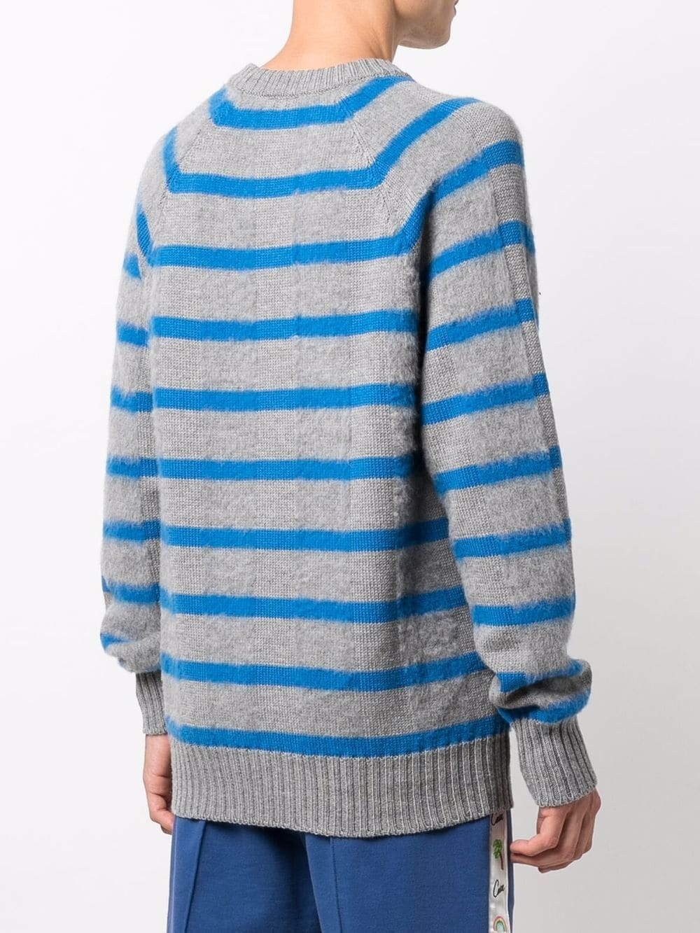 striped  fine-knit jumper - 4