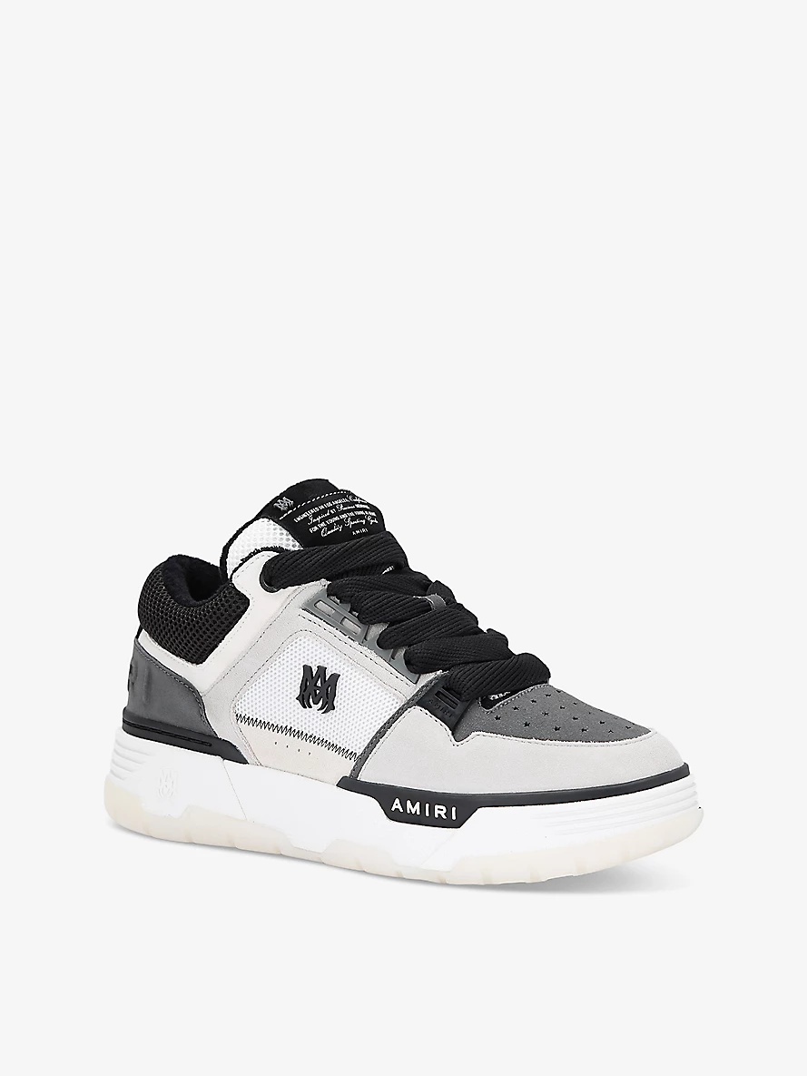 MA-1 leather low-top trainers - 3