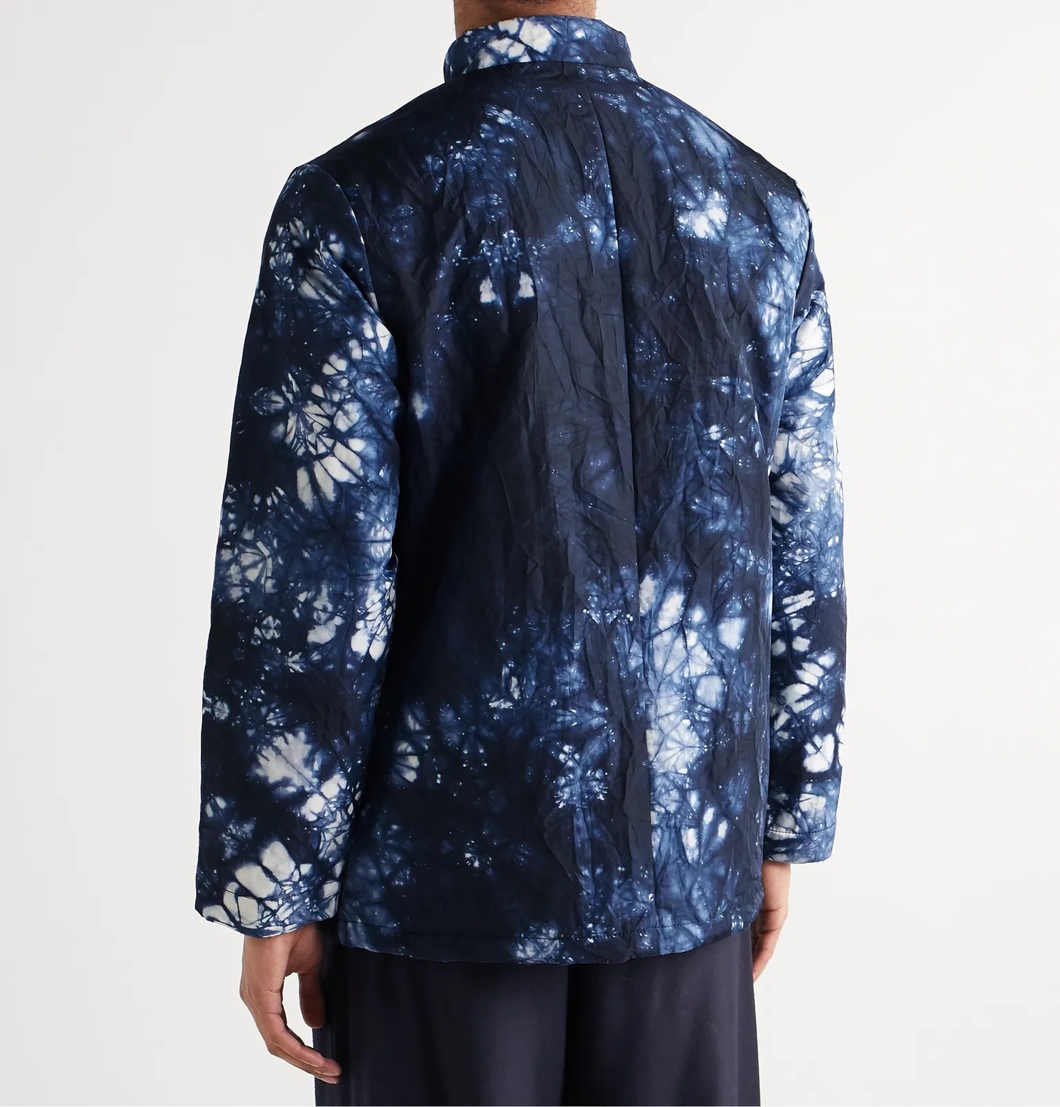 Kagozome Crinkled Indigo-Dyed Nylon Jacket - 4