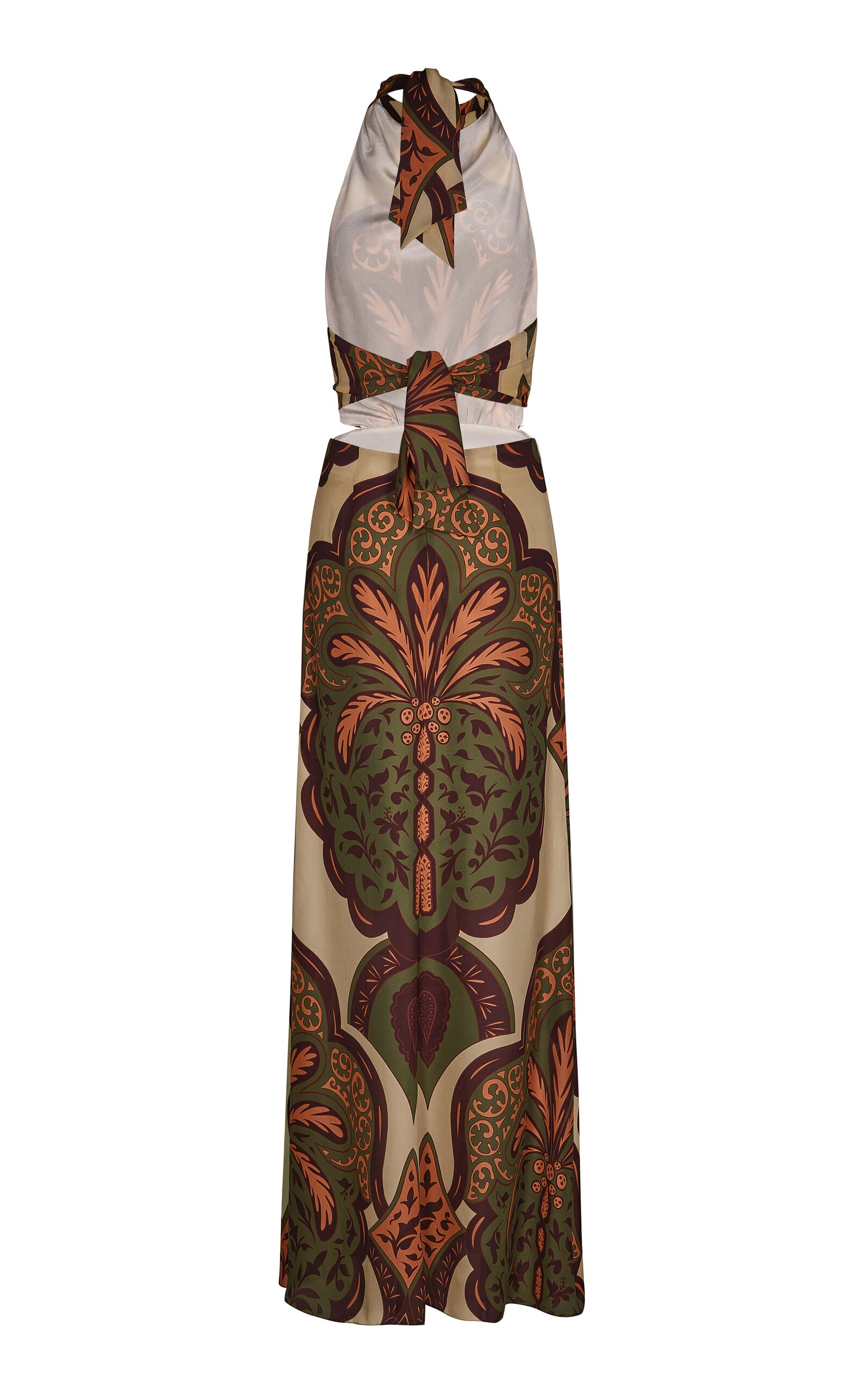 Finding Peace Cutout Silk Maxi Dress multi - 4