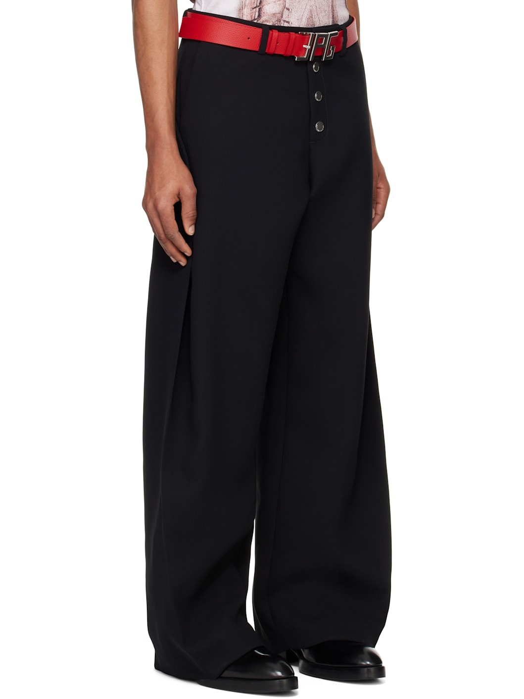 Black 'The Sculptural' Trousers - 2