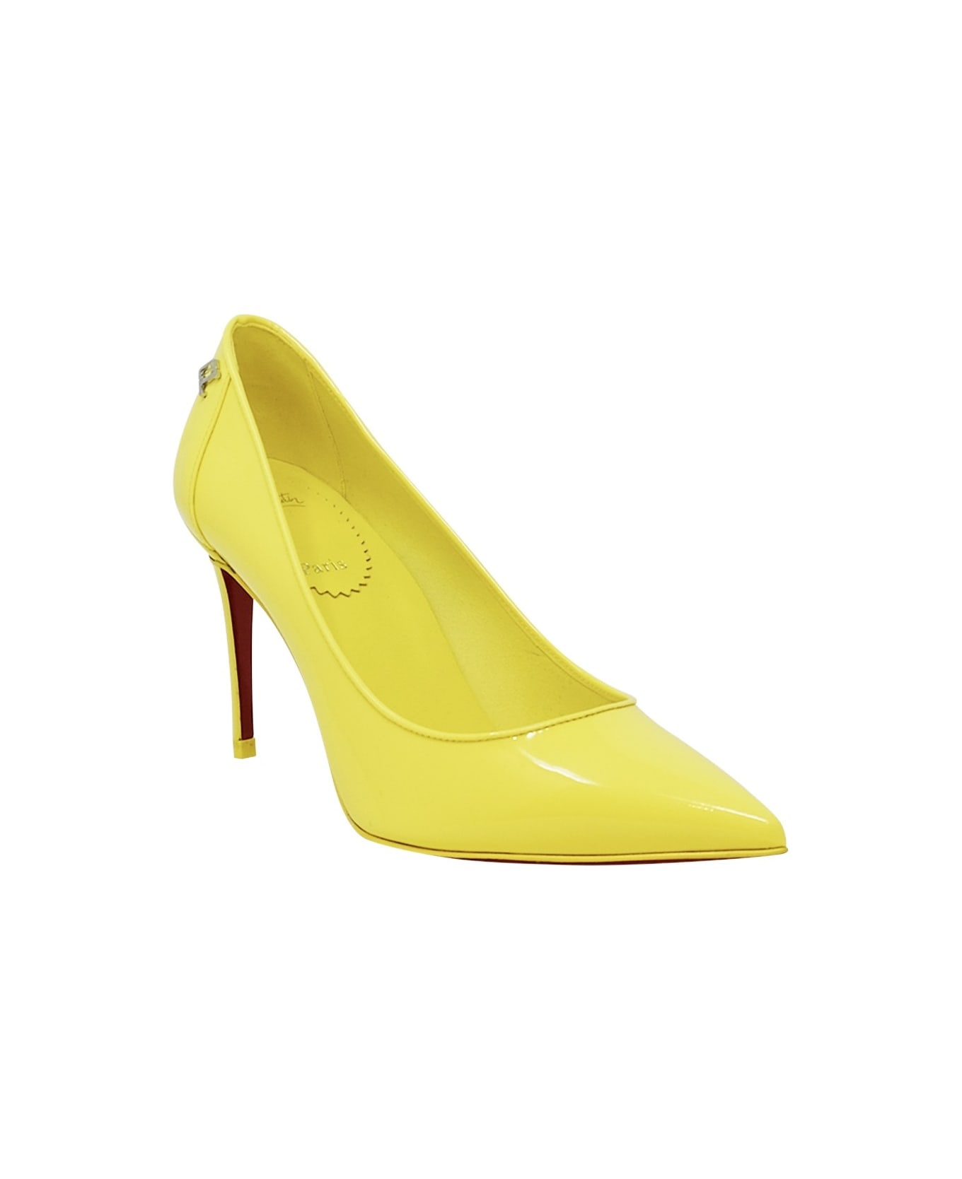 Christian Louboutin Yellow Patent Leather Sporty Kate 85 Pumps - 3