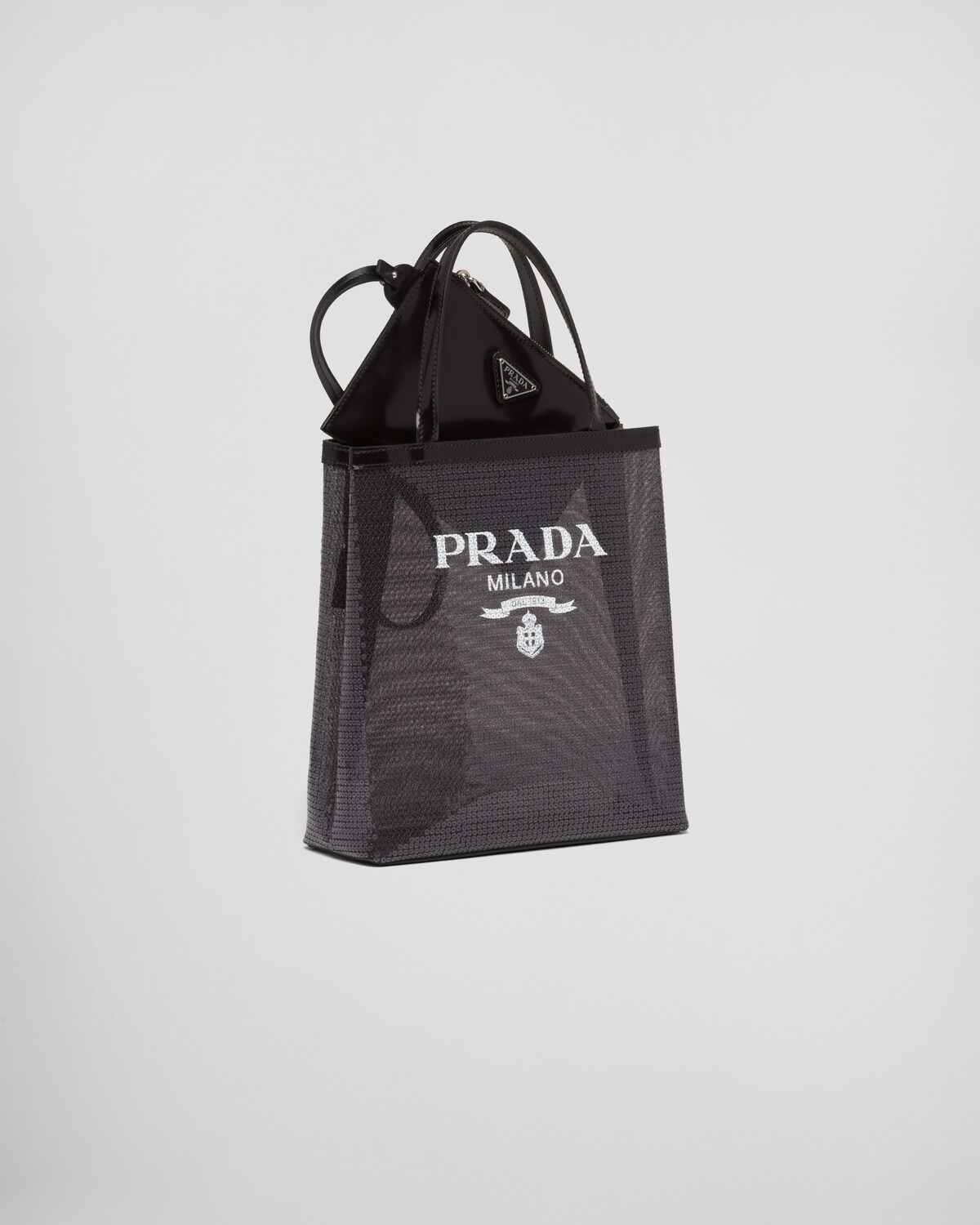 Small sequined mesh tote bag - 5