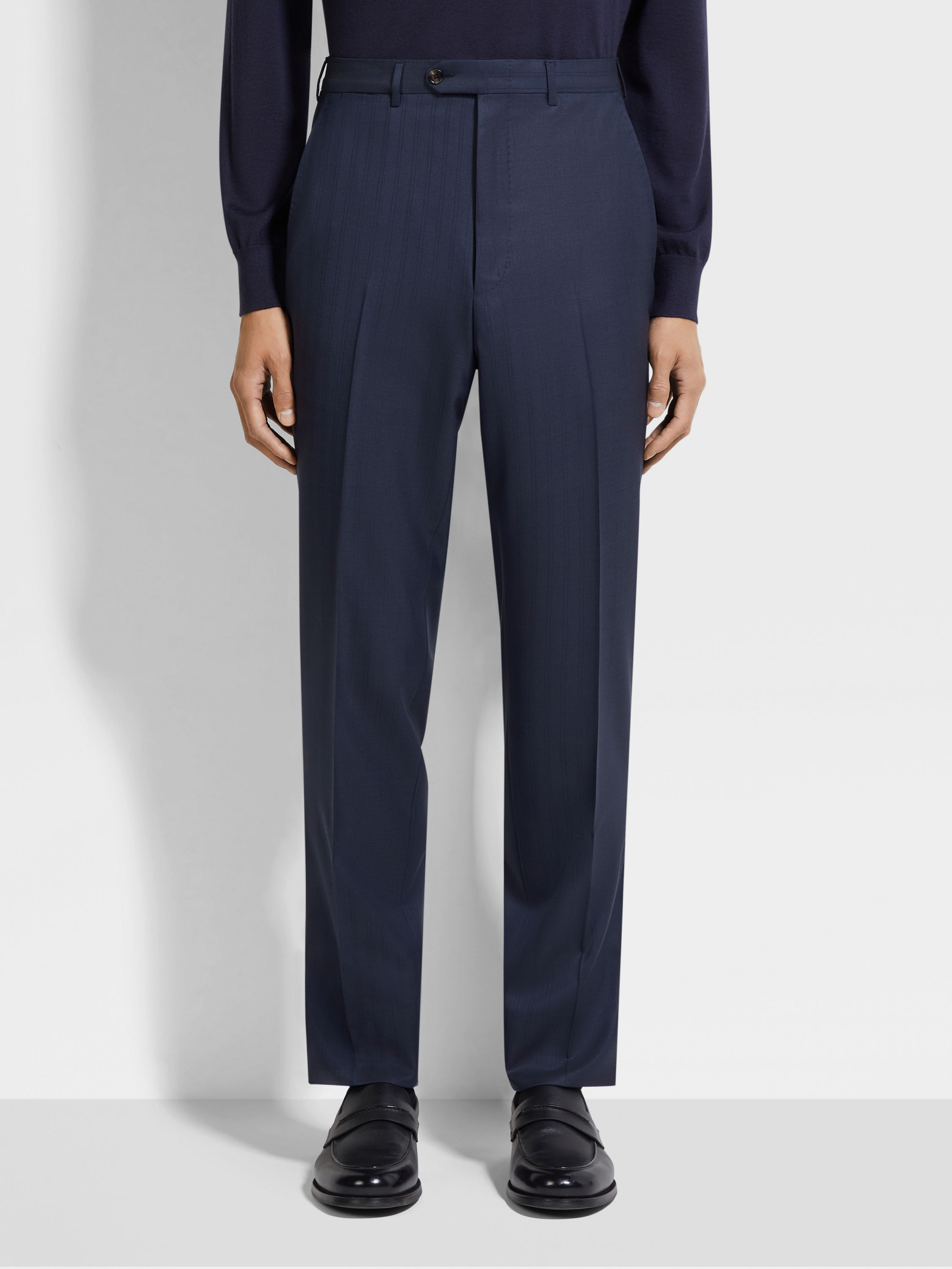 DARK BLUE 15MILMIL15 WOOL SUIT - 5