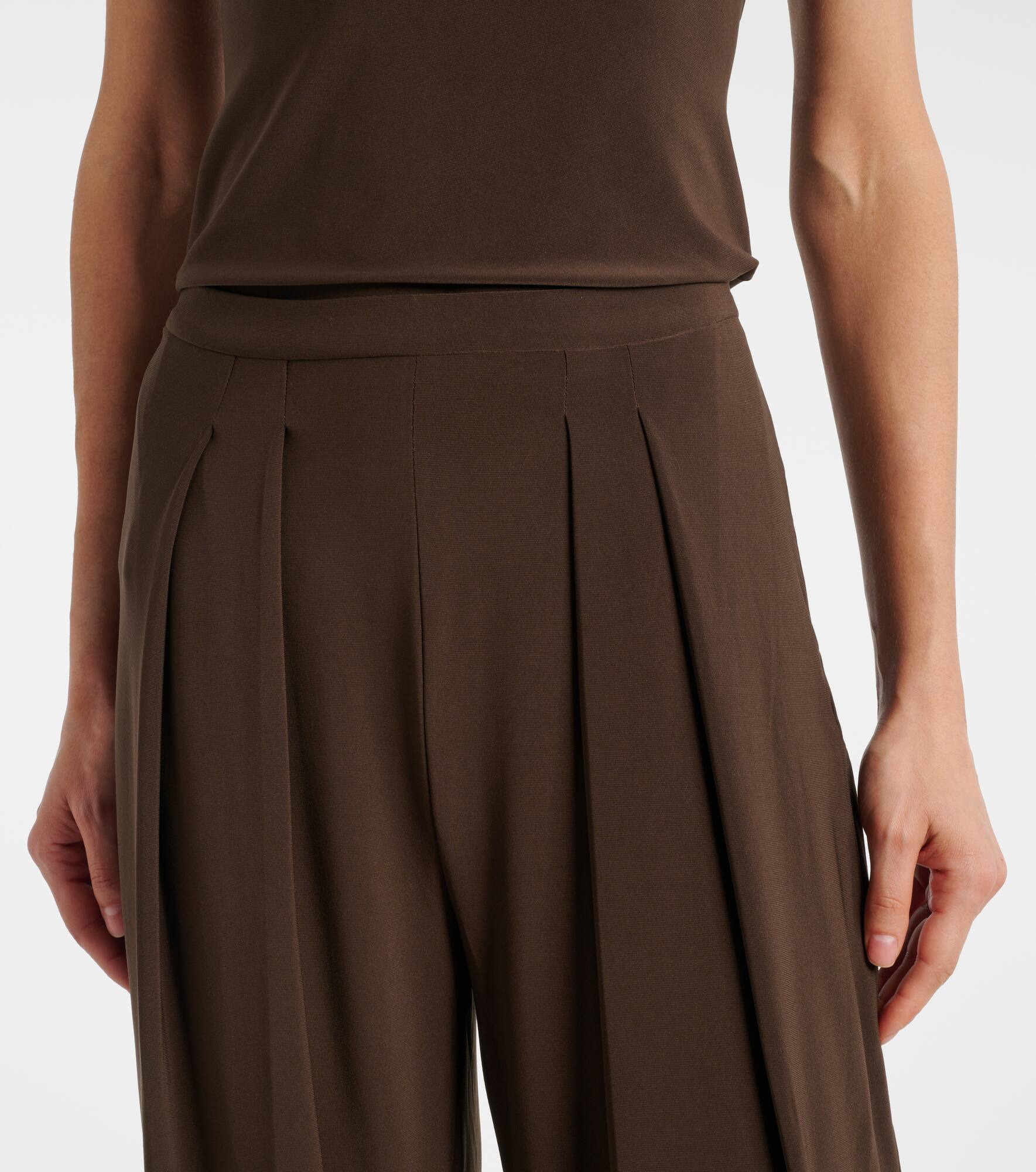 High-rise jersey wide-leg pants - 4