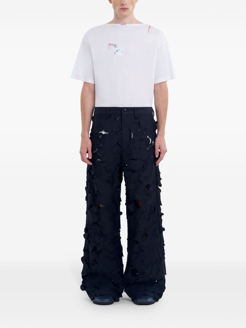 cut-out detailing trousers - 3