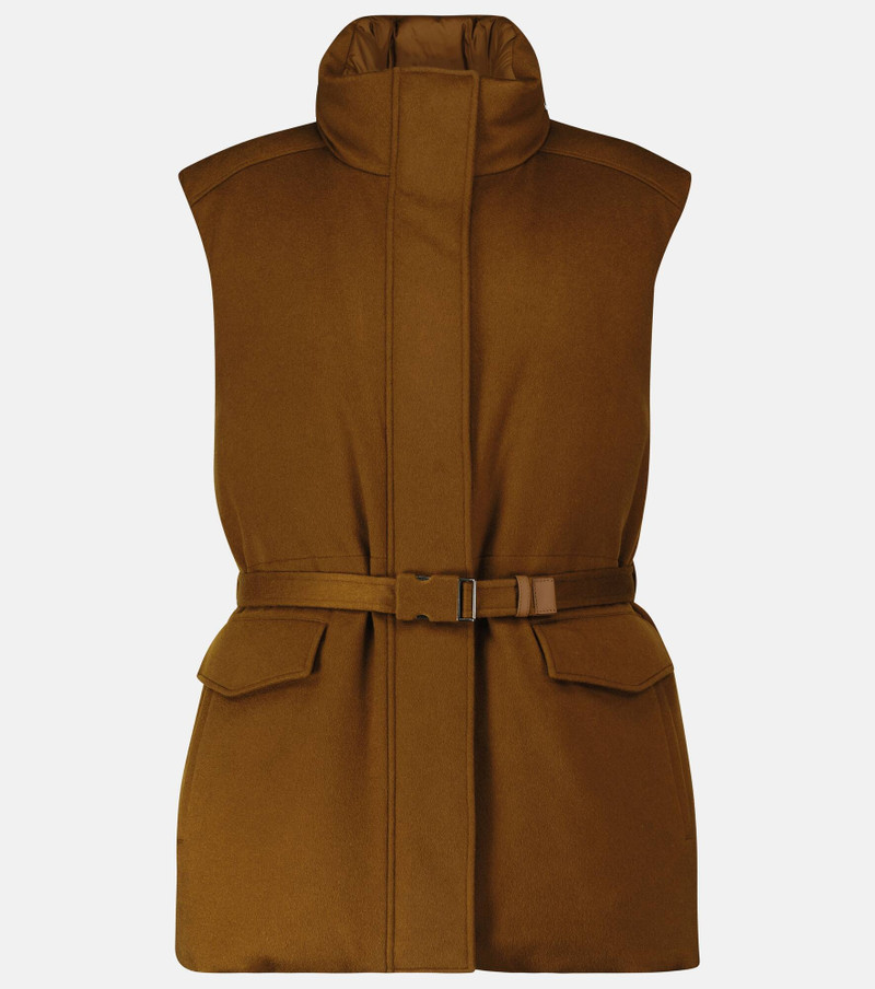 Laytin belted cashmere down vest 1