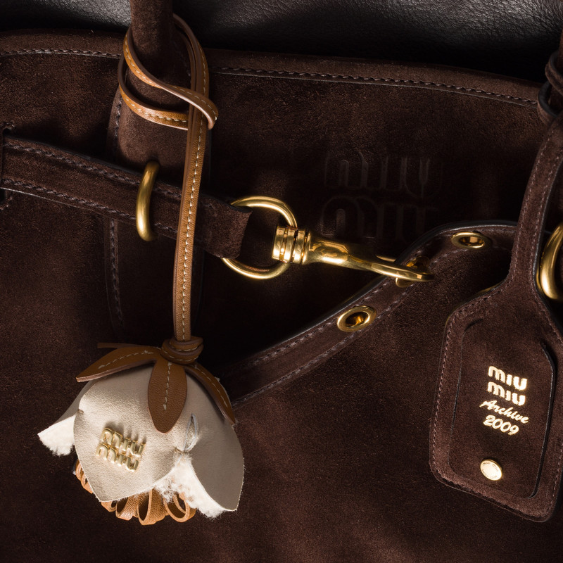 Miu Miu Shearling and nappa leather trick outlook