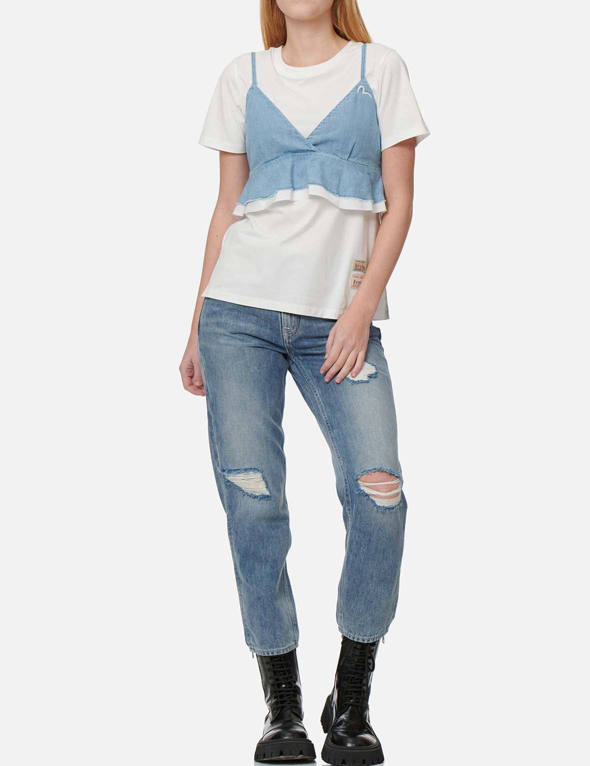 Seagull Embroidery 2-in-1 Top - 5