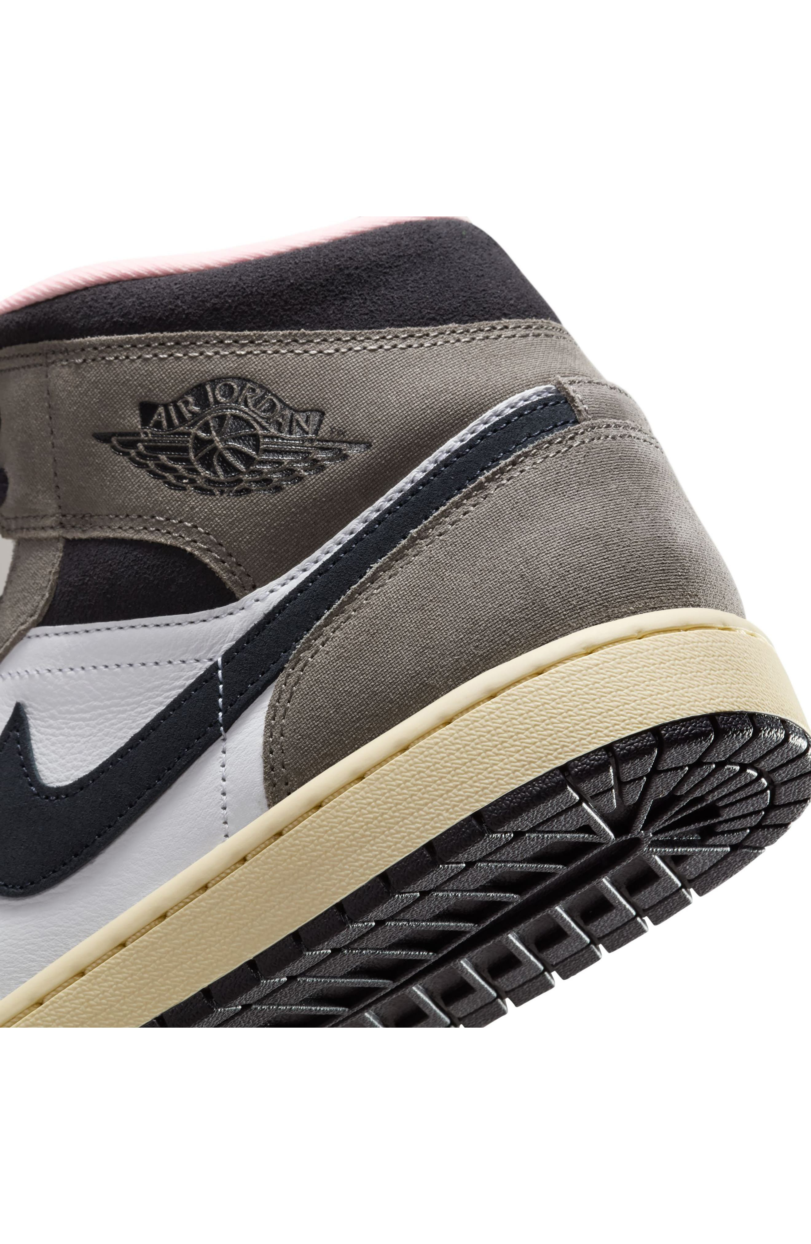Air Jordan 1 Mid SE Sneaker in 100 White/oilgy at Nordstrom - 7