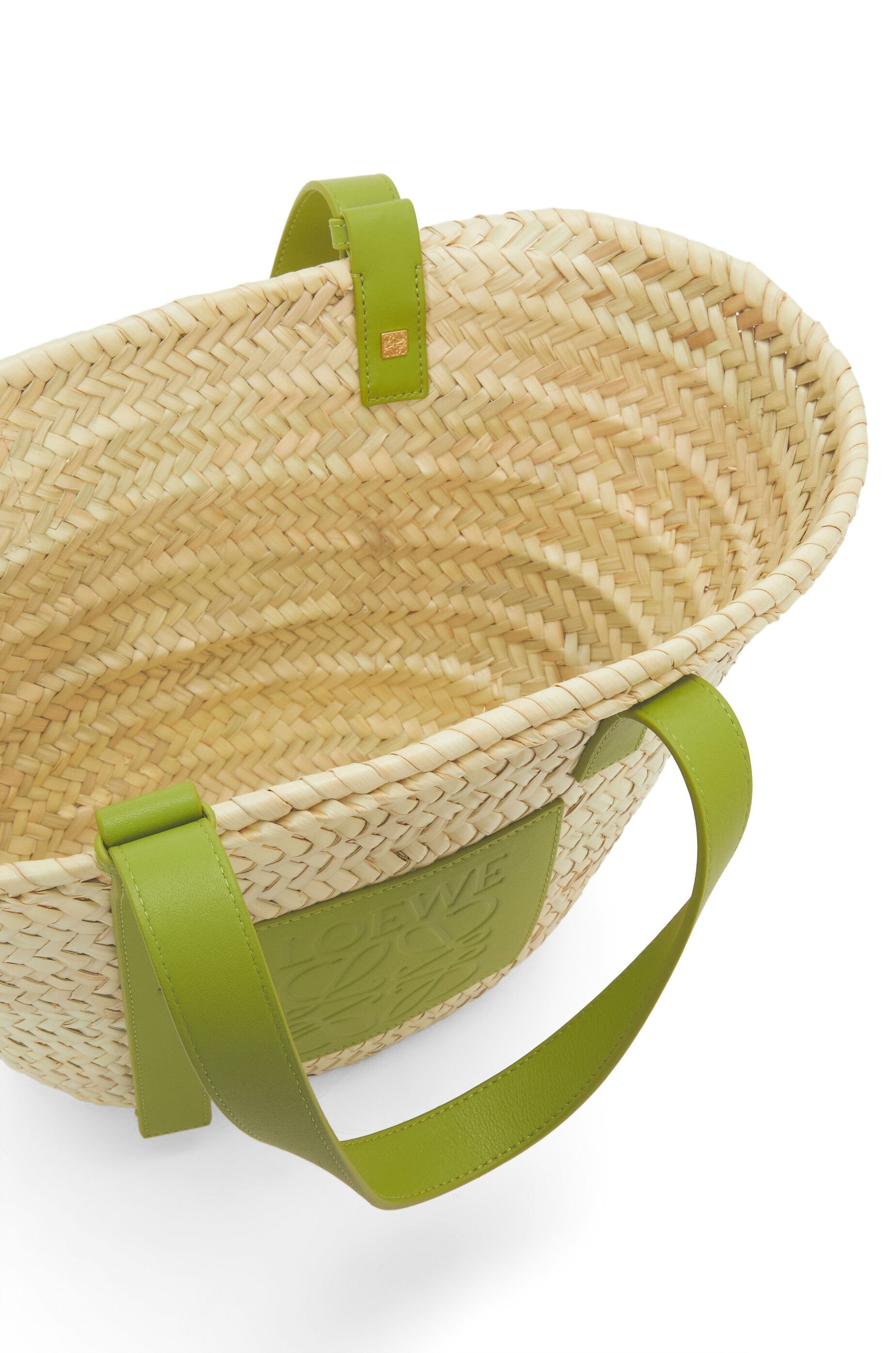 Basket bag in palm leaf and calfskin - 5
