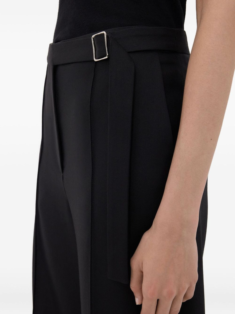 pleated buckle-fastening trousers 5