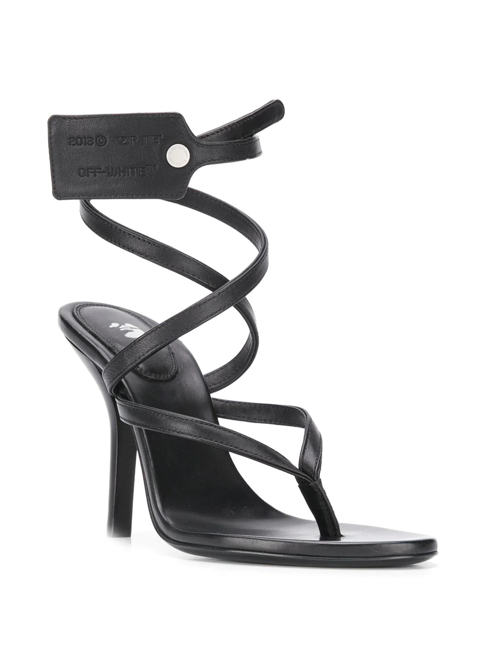 zip-tie tag strappy sandals - 2