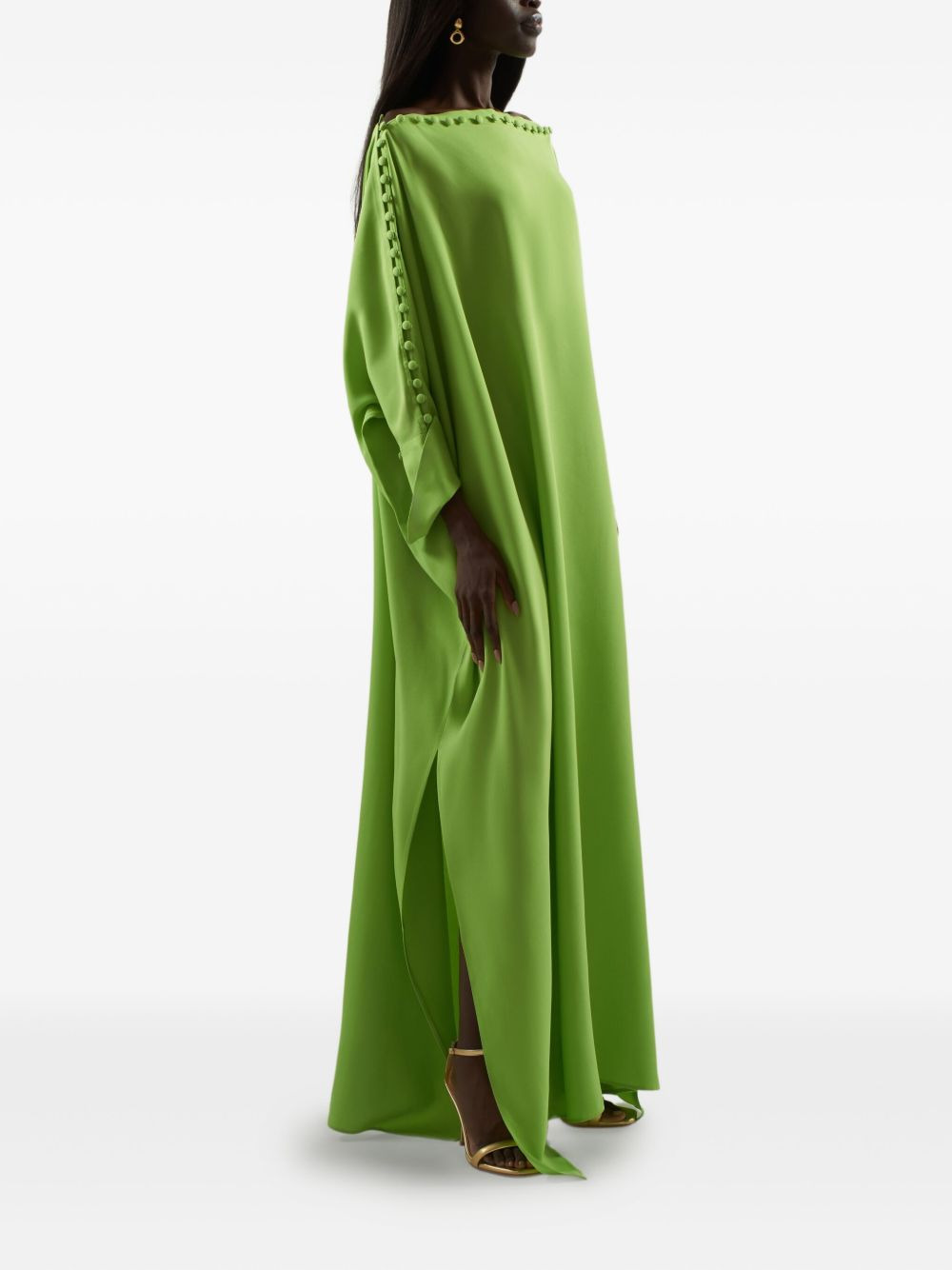 button-detailed kaftan dress - 2