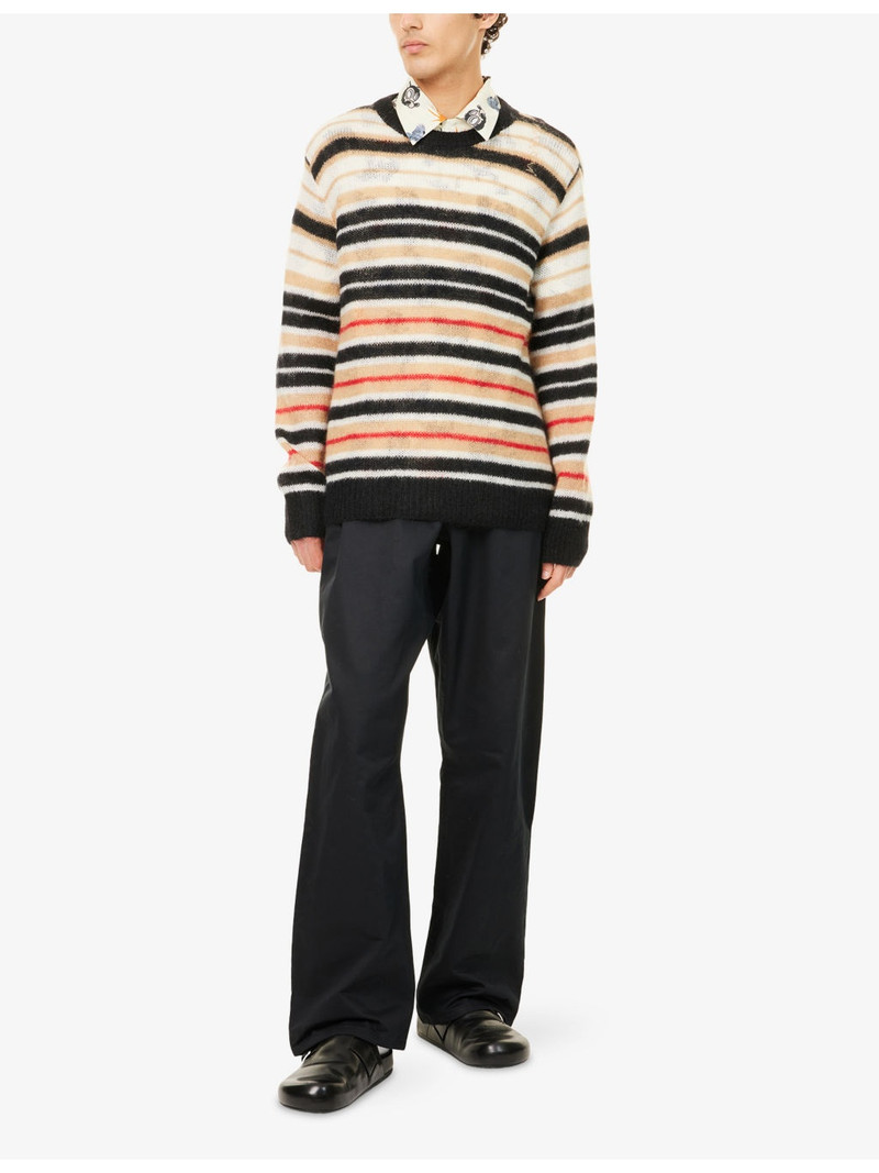 Marni Logo-Patch Straight-Leg Cotton Trousers outlook