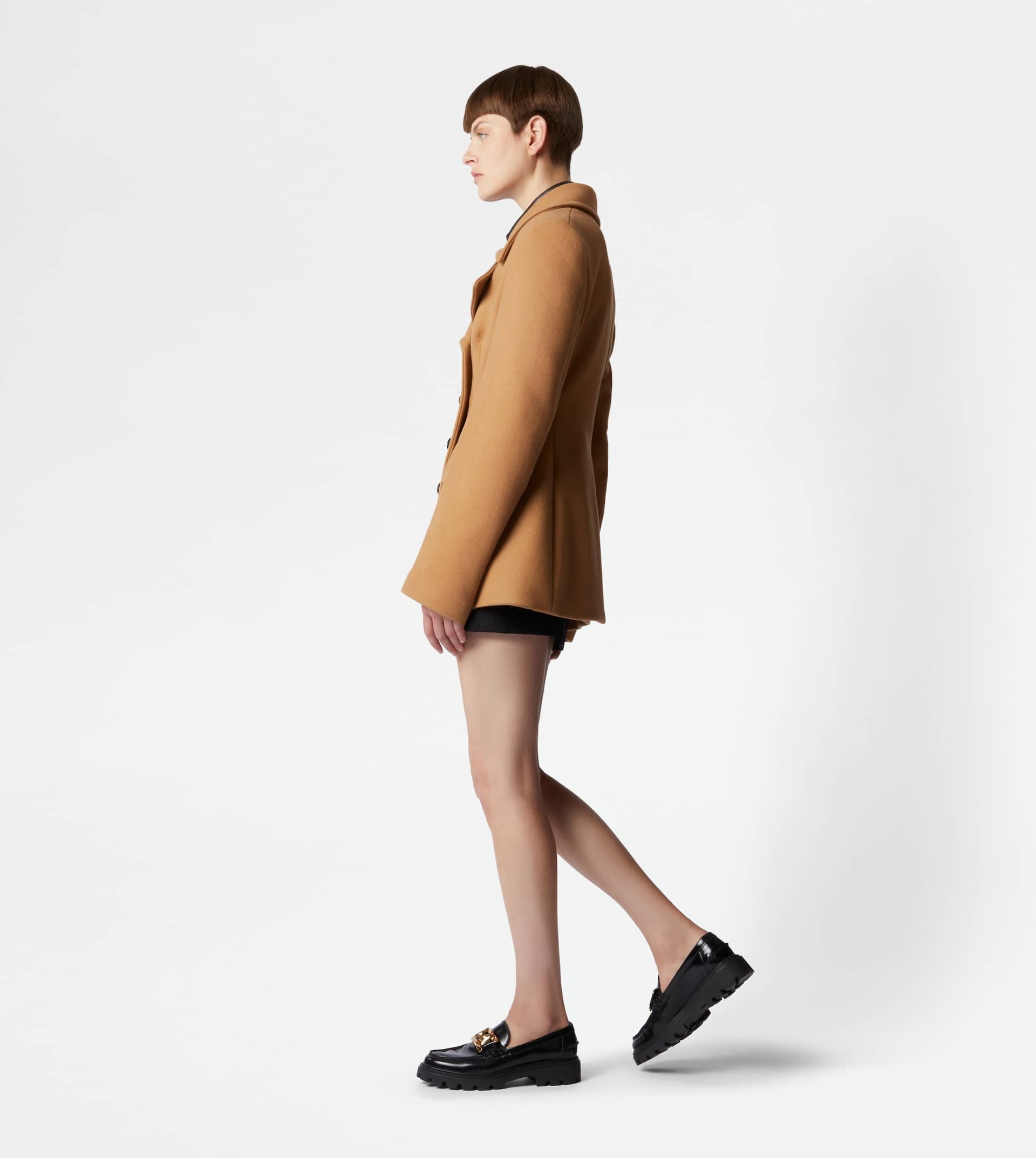 PEACOAT IN WOOL - BROWN - 4