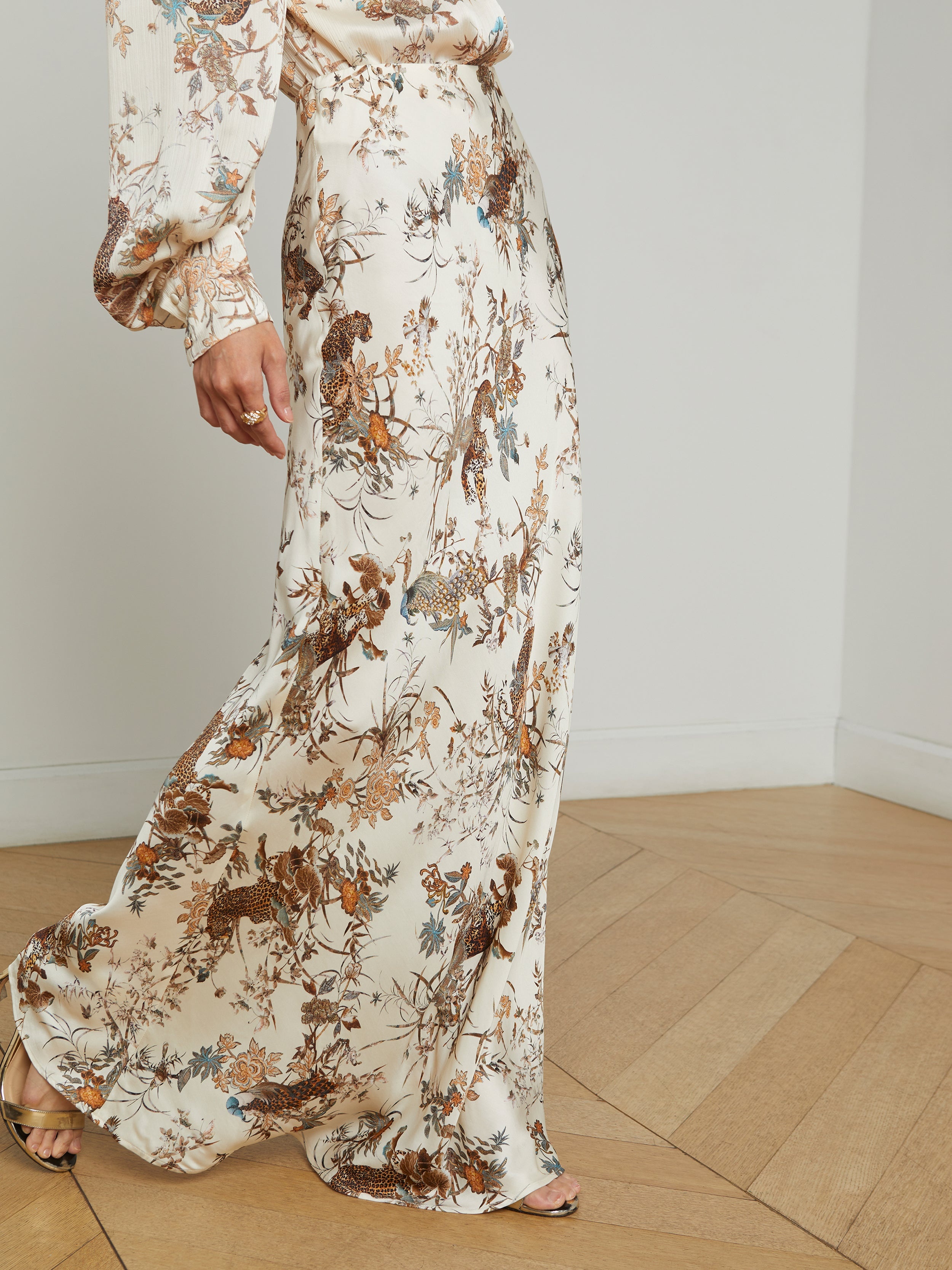 Zeta Satin Maxi Skirt - 4