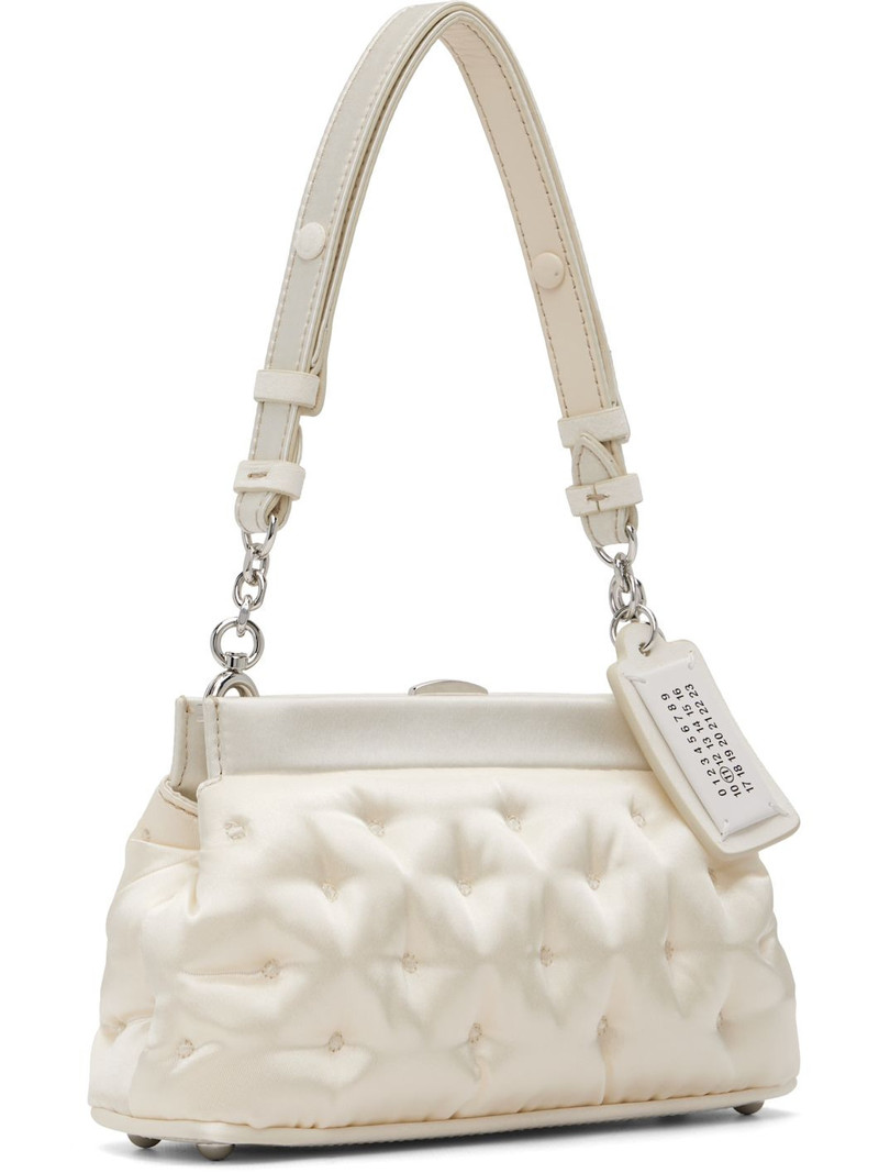 Maison Margiela Beige Small Glam Slam Embroidery Clutch Bag outlook