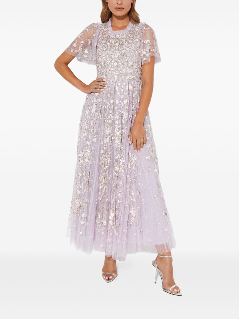 Needle & Thread Victoria Ditsy floral-embroidered midi dress outlook