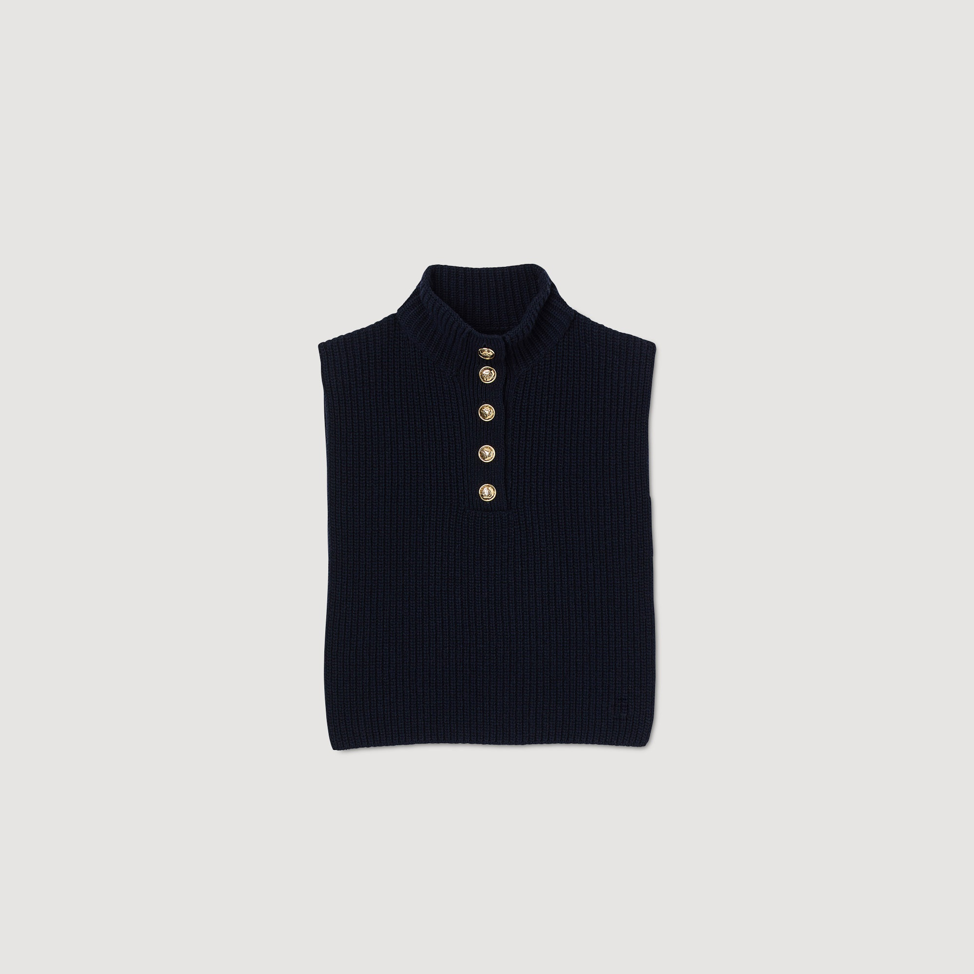 Button-up high neck scarf - 1