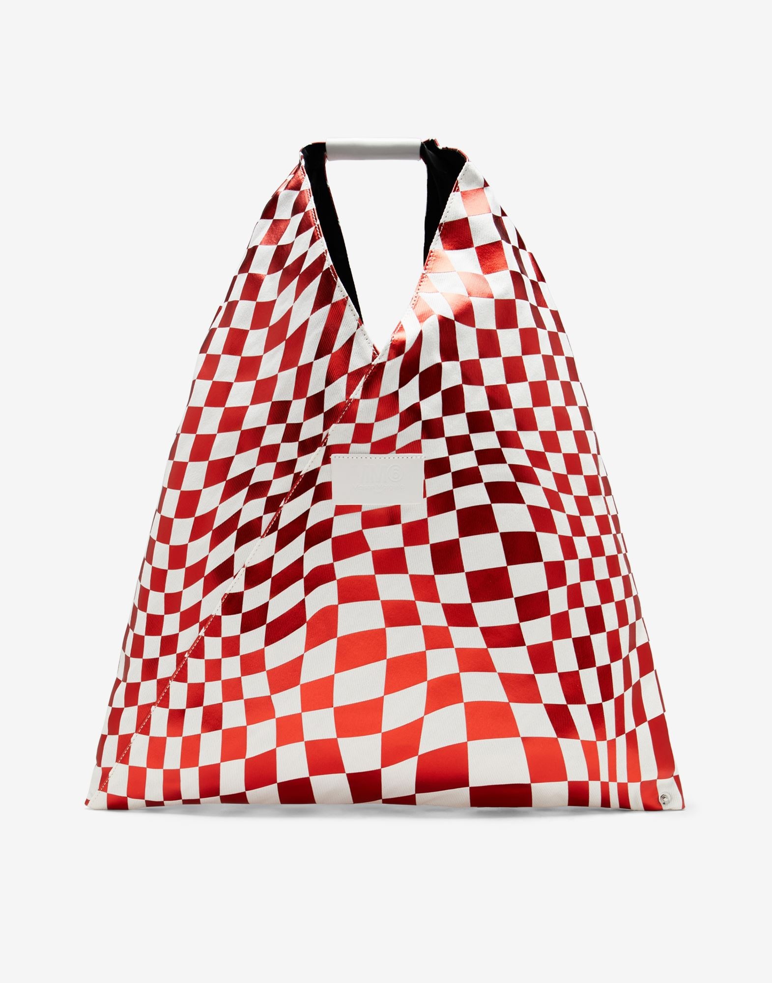 Distorted check print classic Japanese bag - 1