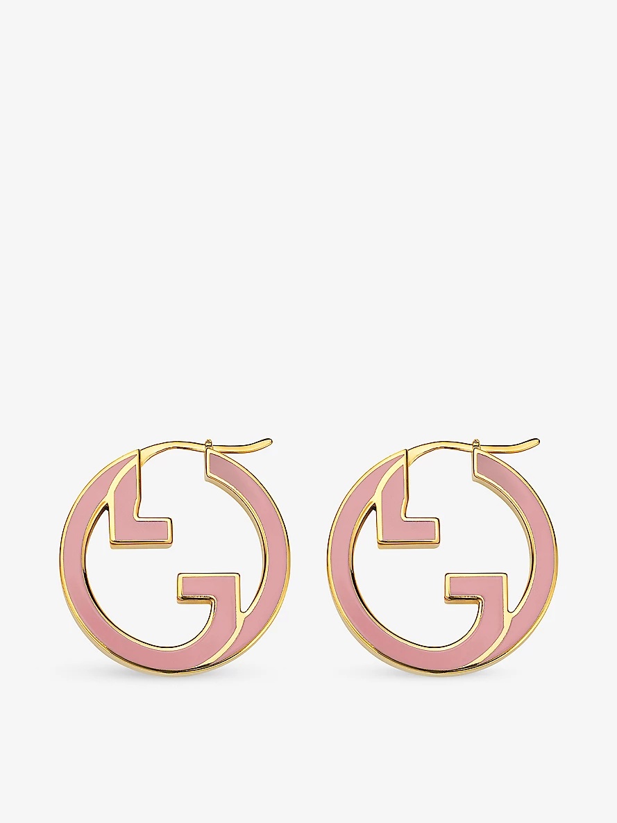 Blondie interlocking-G gold-toned metal earrings - 1